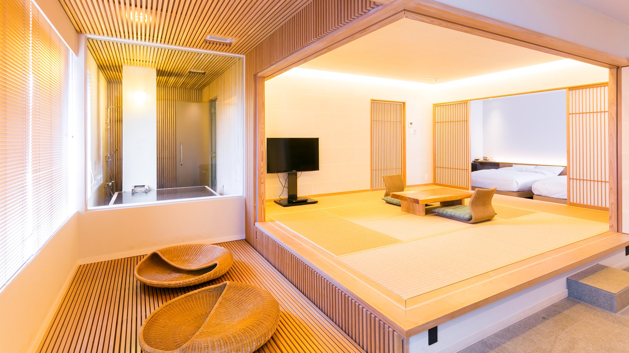 Premium Japanese and Western room with hot spring "Aoi" -aoi-