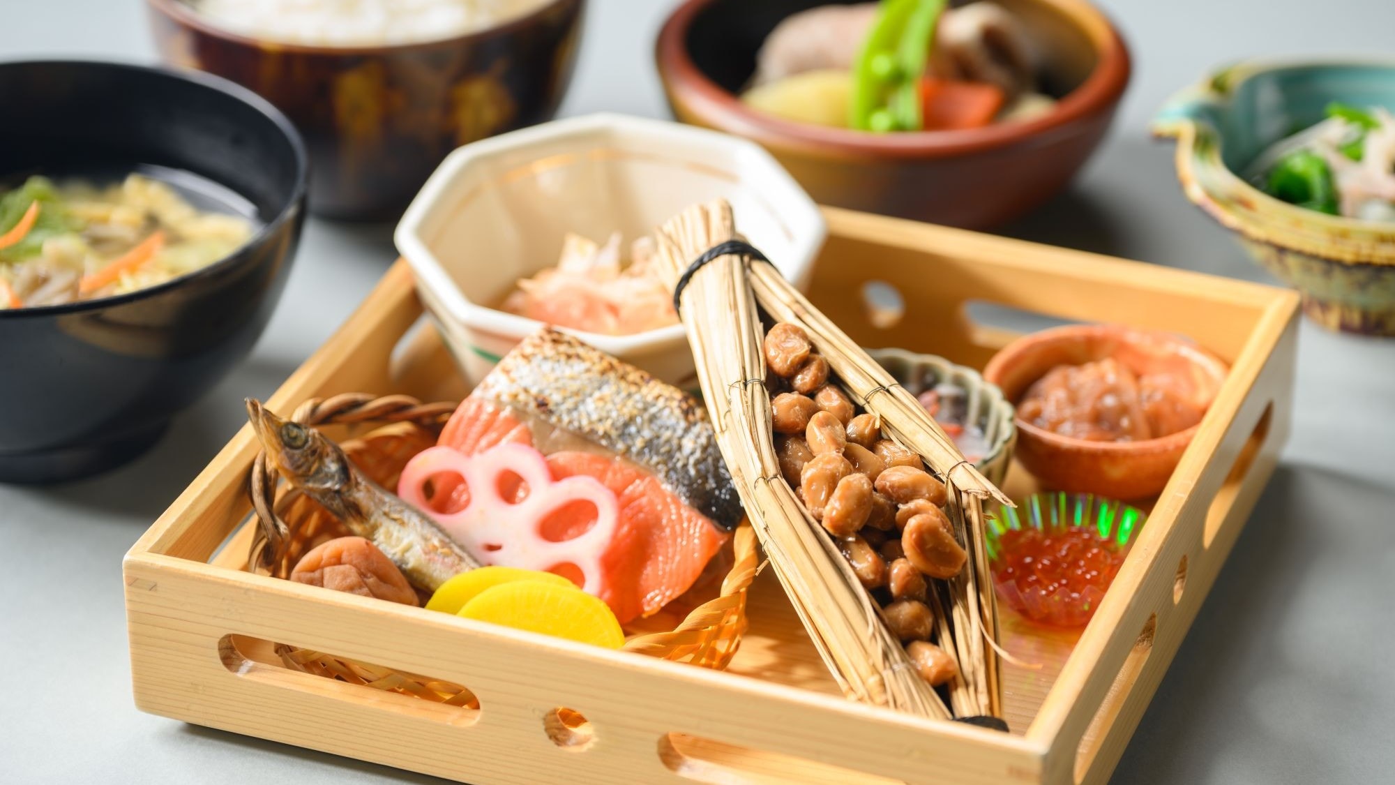 일본식 아침 식사 이미지