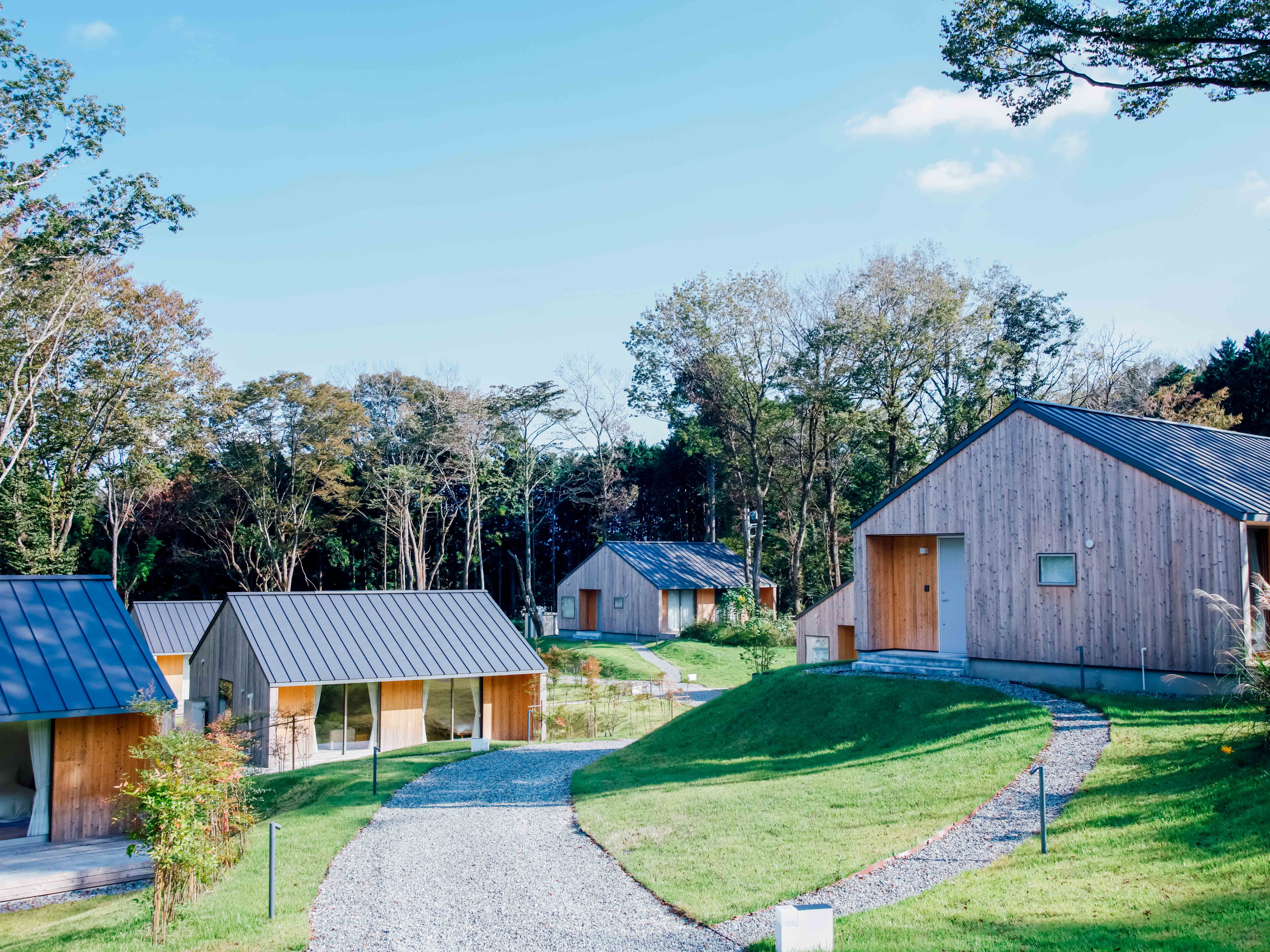 A panoramic view of the cottage in Takamine Forest