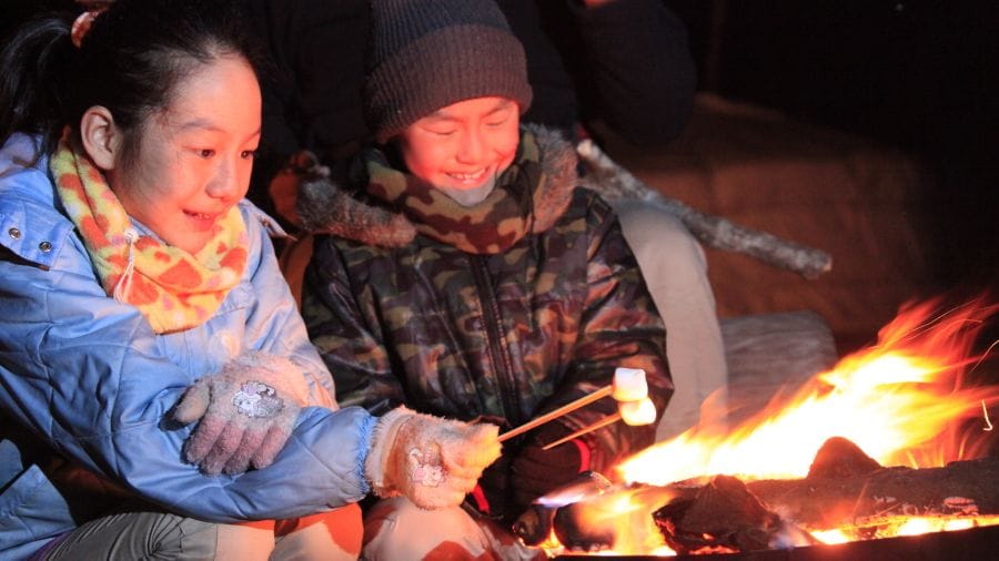 Take a break around the bonfire...
