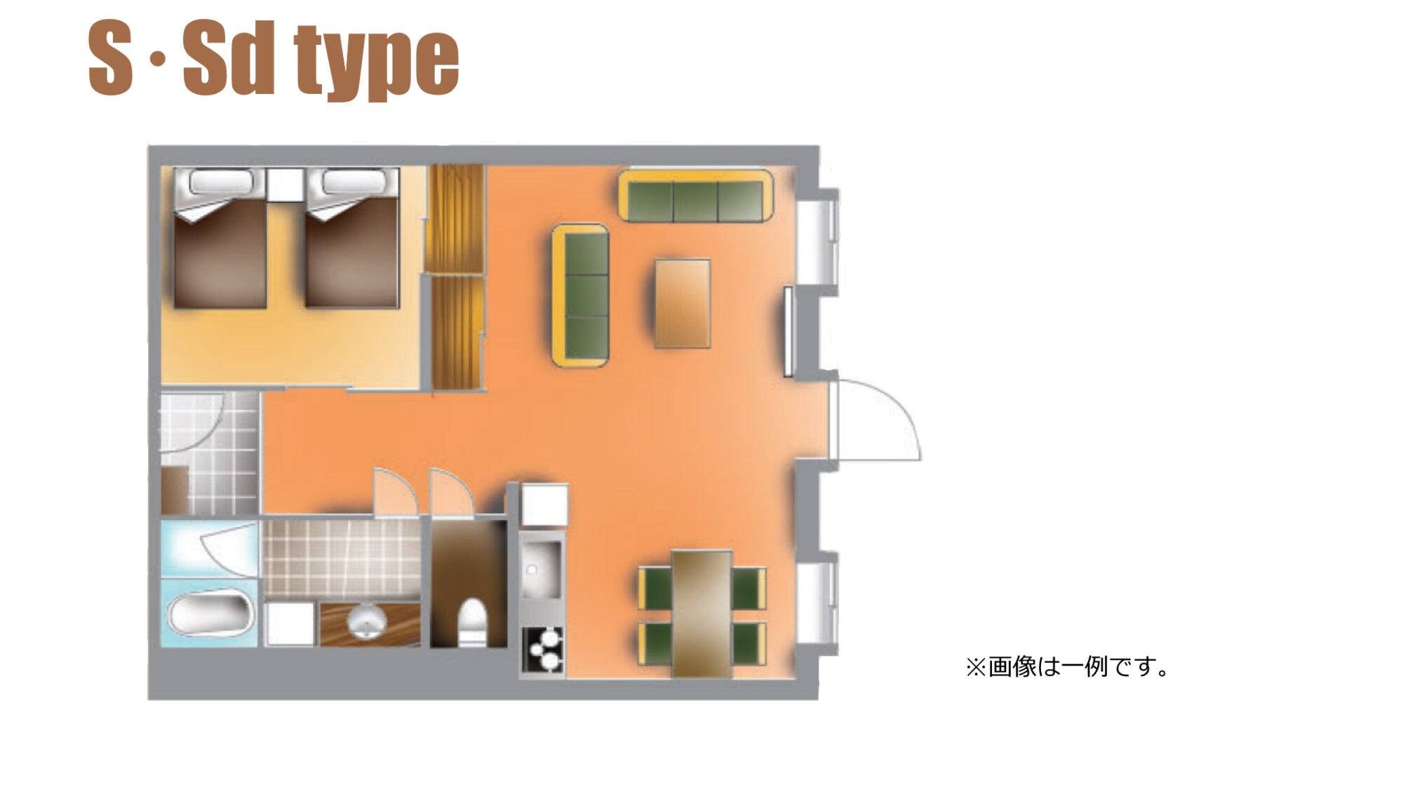 Standard room floor plan *This is an example.