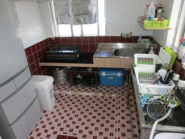 Inside the building.