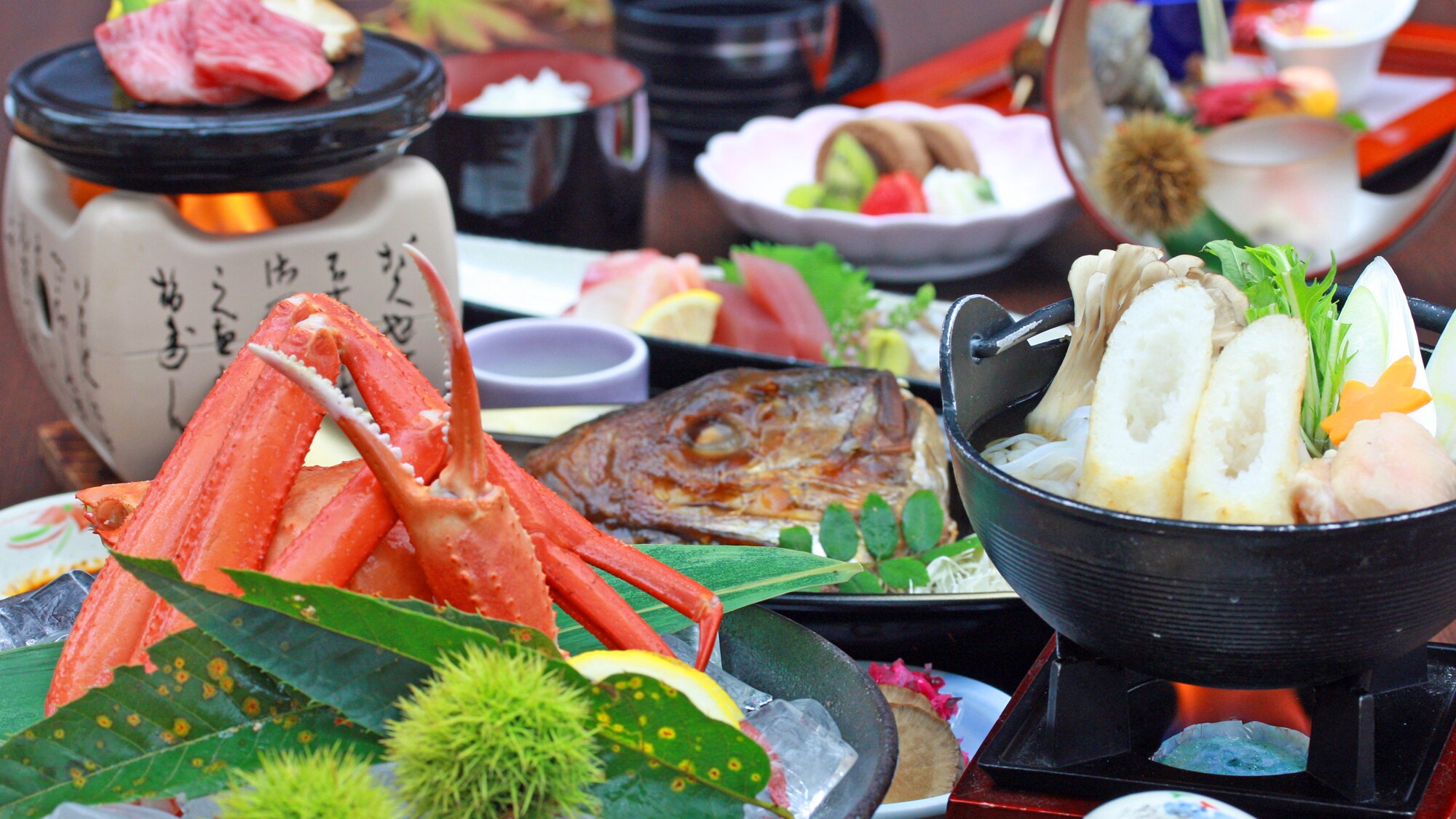 <Akita Oga Gourmet> ~ Daging Sapi Akita Nishiki, Hot Pot Kiritanpo, Kepiting Merah Oga, Ikan Bream Laut Merah Oga ~ 02