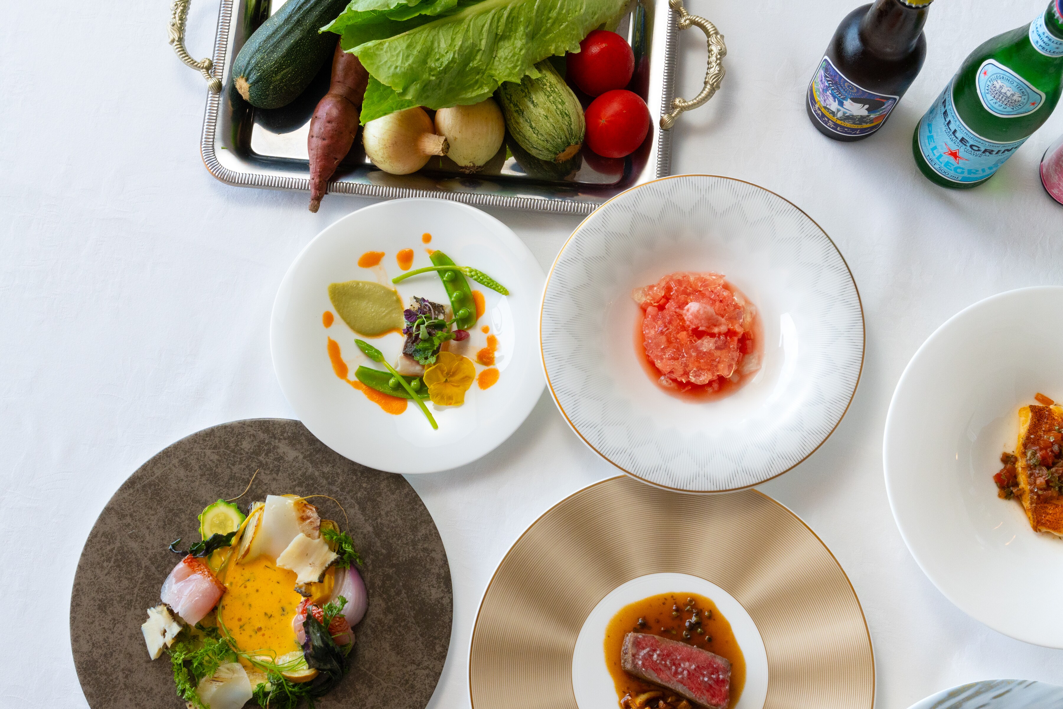 French full course meal
