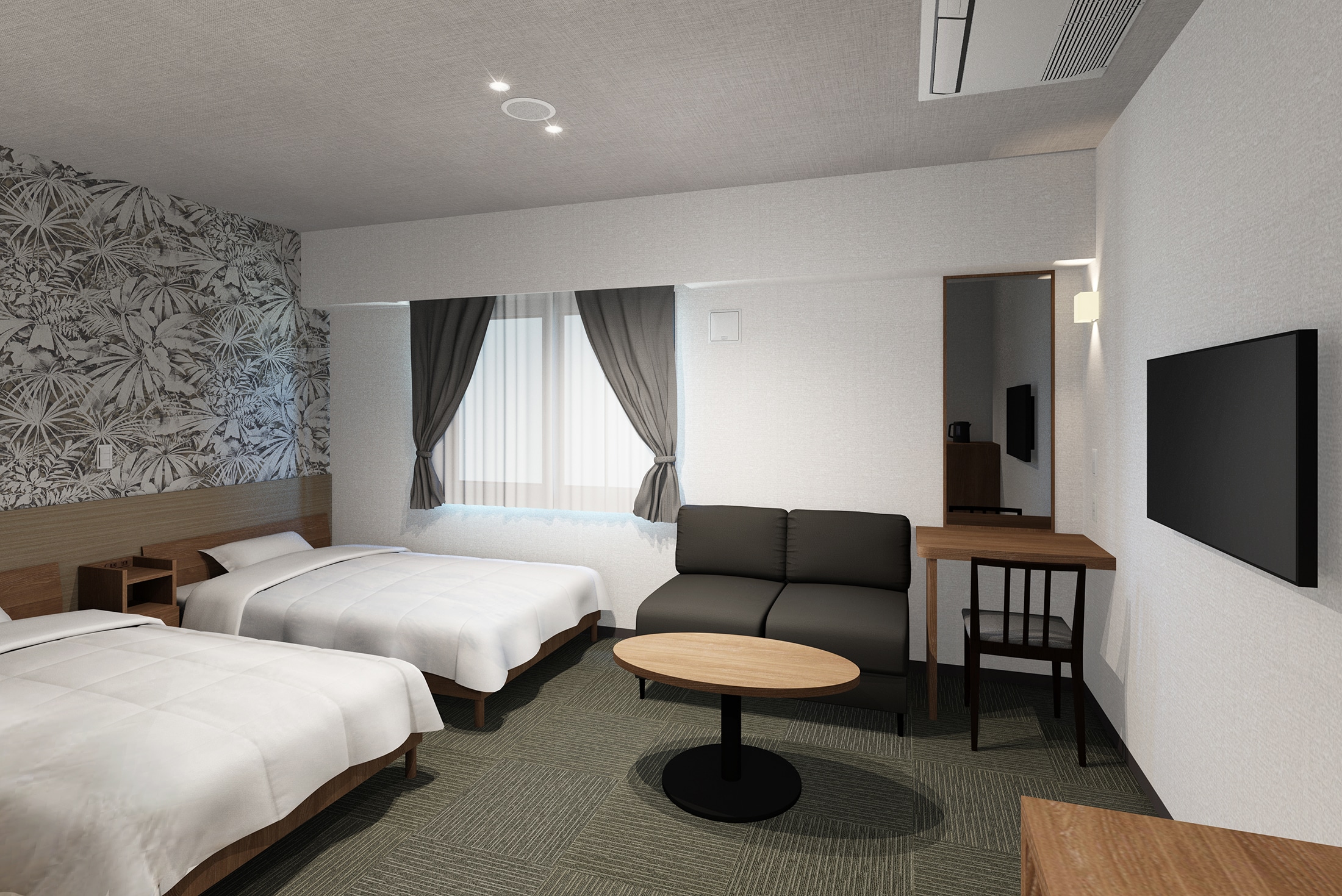 New building twin room image 1