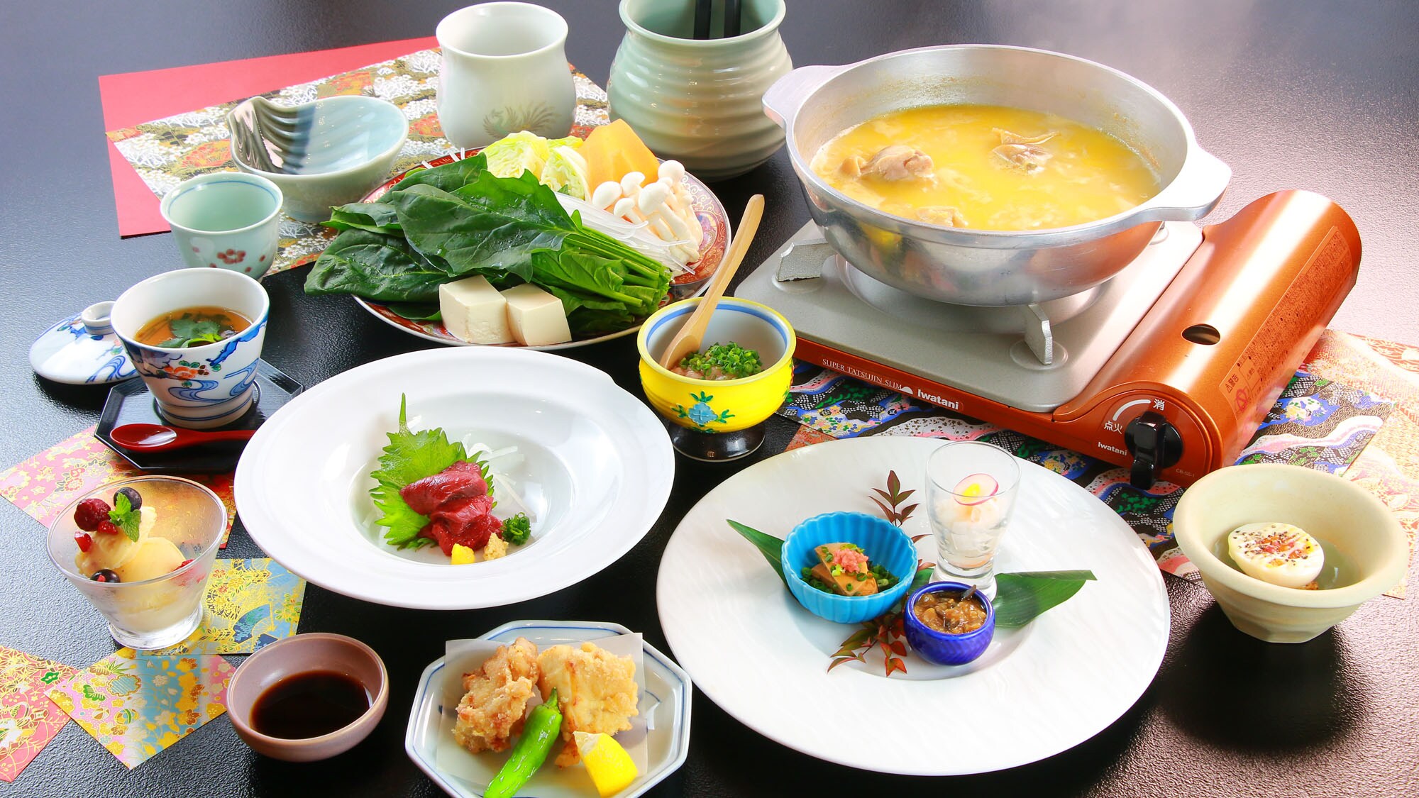 [Mizutaki Kaiseki: Chicken] The origin of Mizutaki at Yumoto Kobayashi! Hakata chicken mizutaki kaiseki