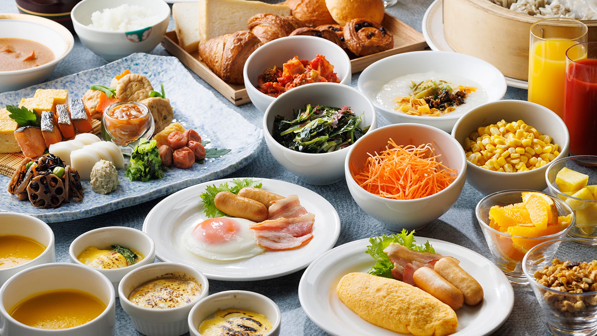 Japanese, Western, and Chinese buffet (example)