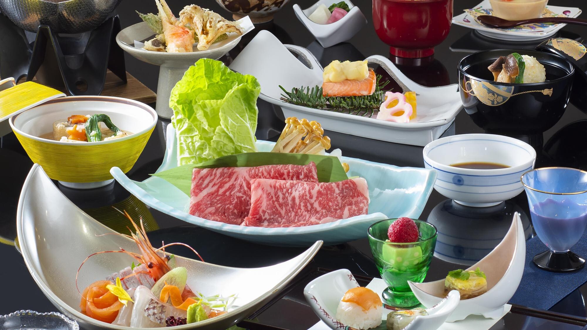 [Makan malam] Gambar Kaiseki Jepang premium asli "Fujimi Kaiseki".