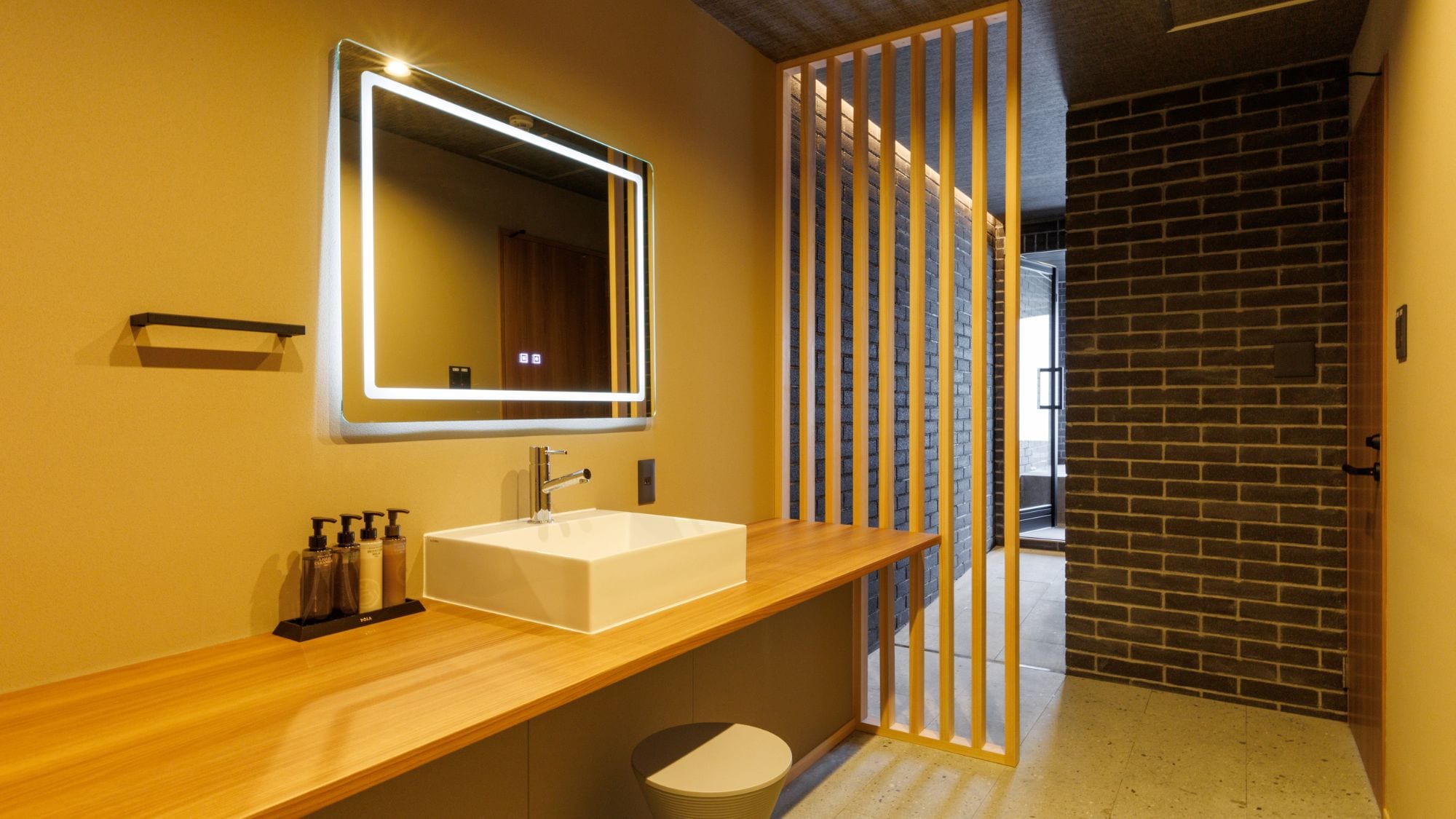 Enjoy a relaxing time getting ready in our spacious bathroom. (Example)