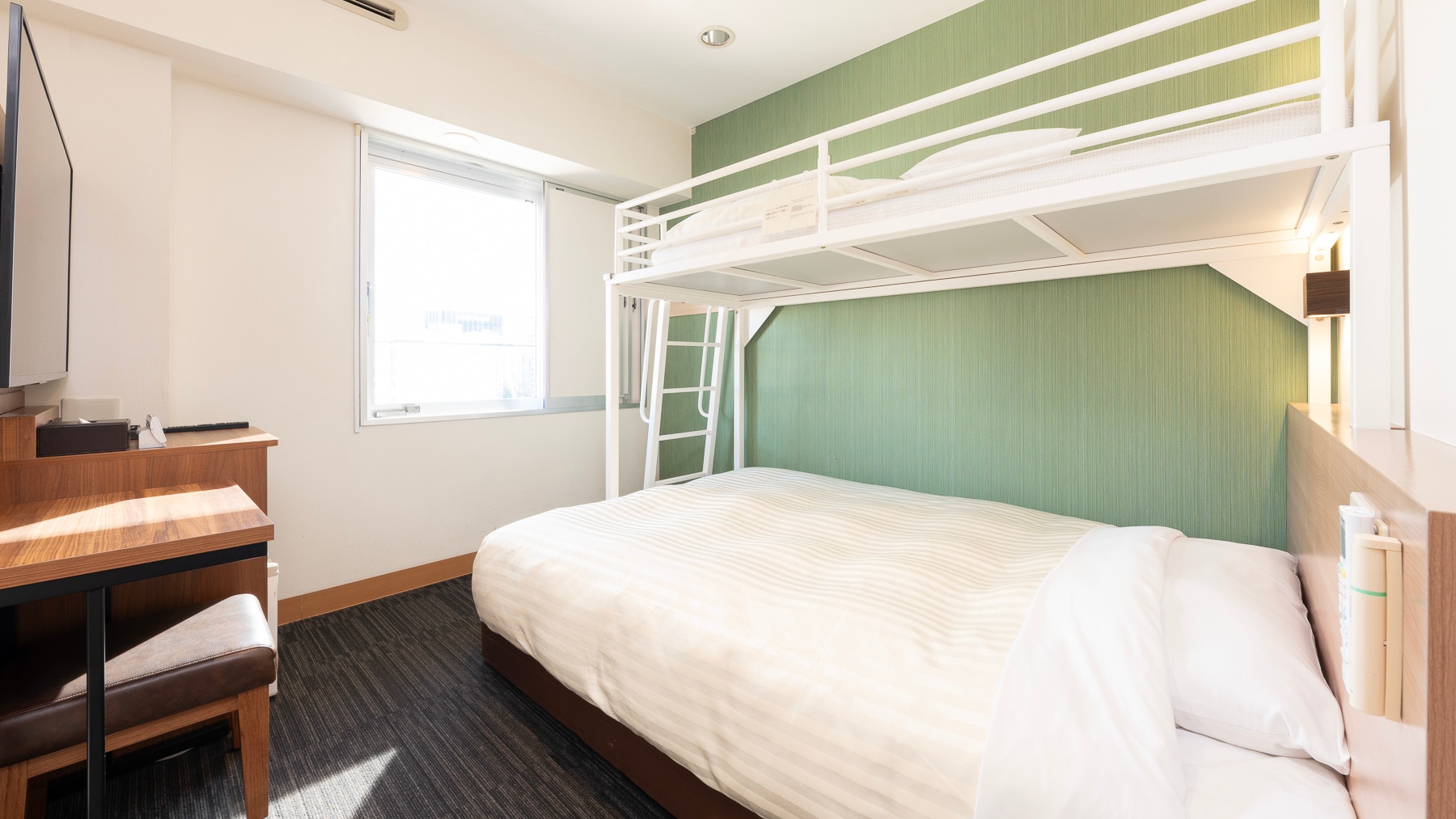 Includes a loft bed that is popular with children