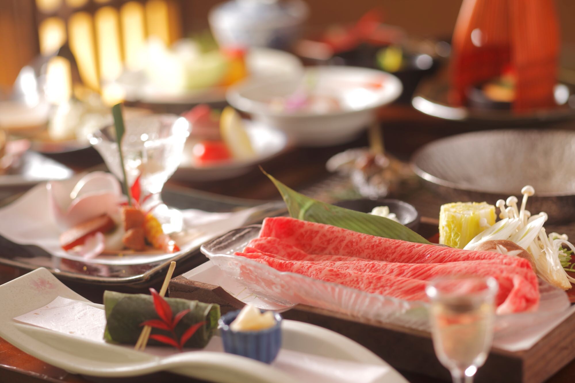Hida beef shabu-shabu kaiseki