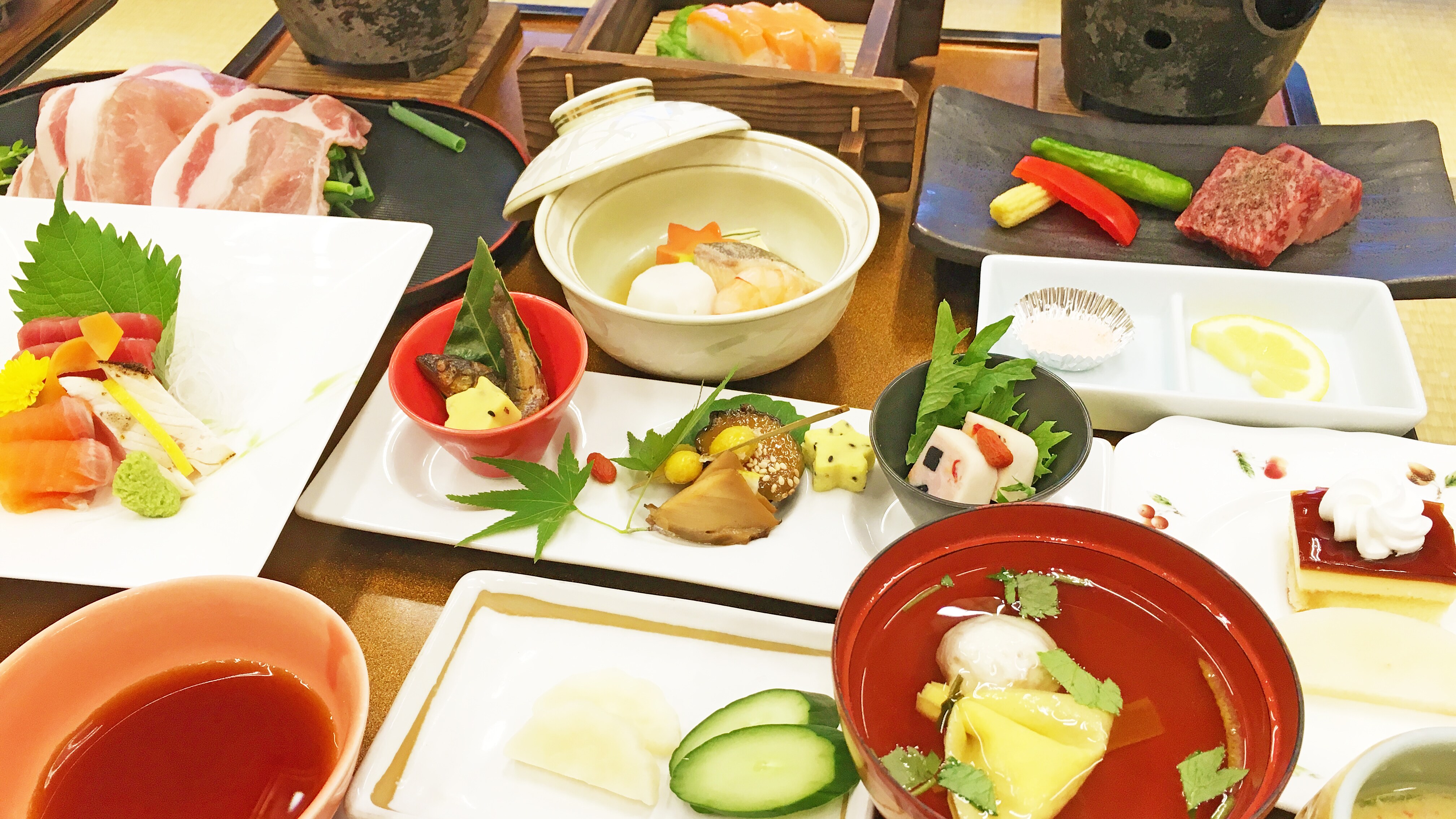 酒店推薦的菜餚“Ikaho Gozen”充滿了酒店的魅力♪