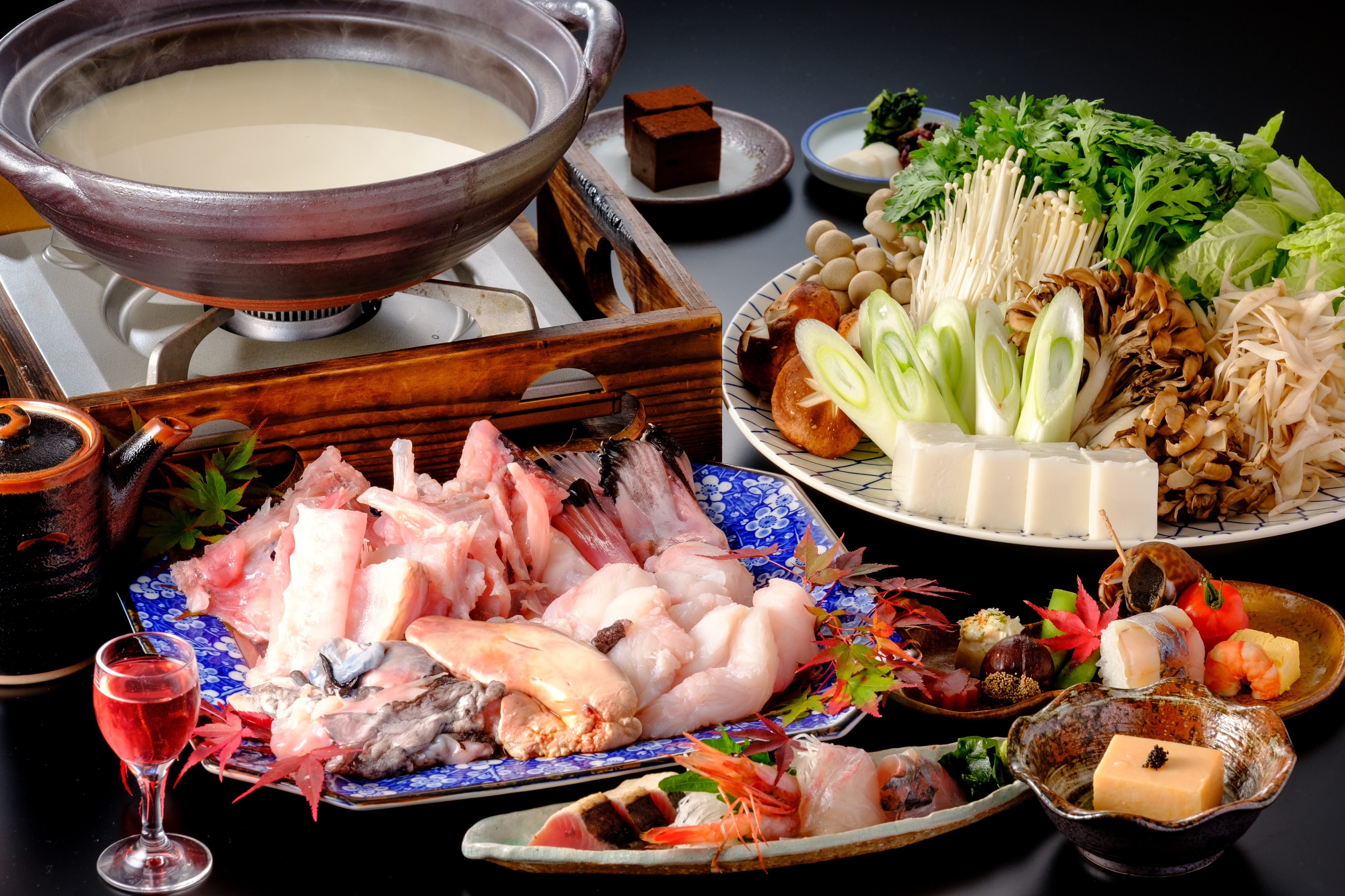 Soy milk monkfish hotpot dinner image