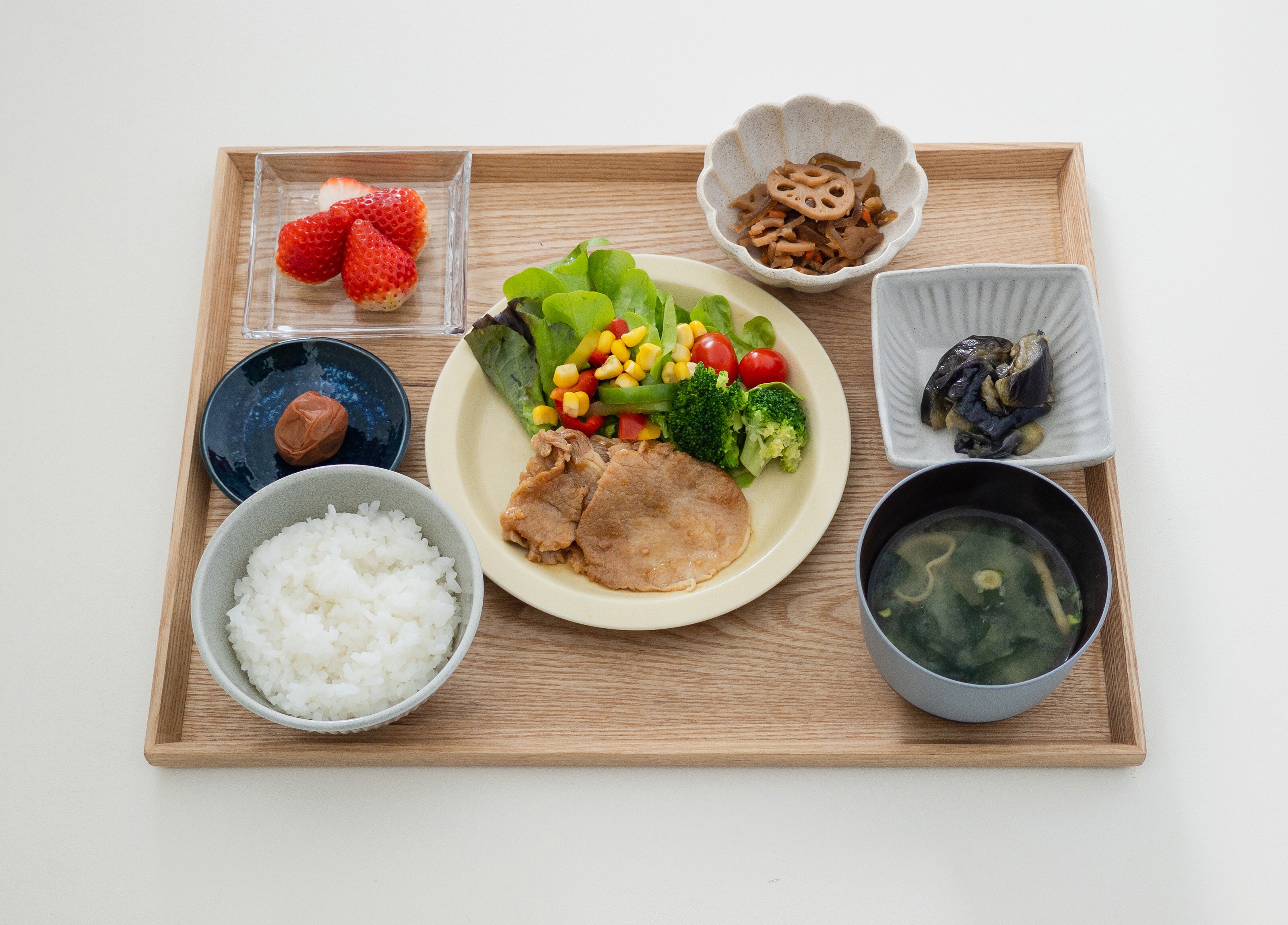 Breakfast: Ginger pork set meal