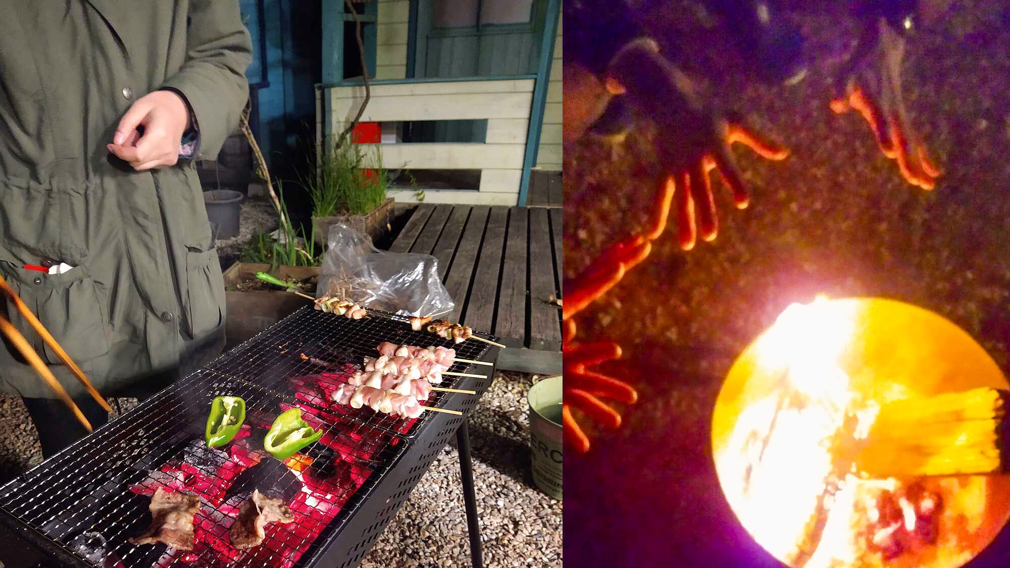 ・[BBQ] Experience a full-fledged BBQ in the middle of nature! After enjoying it, you can sleep soundly in a fluffy bed.