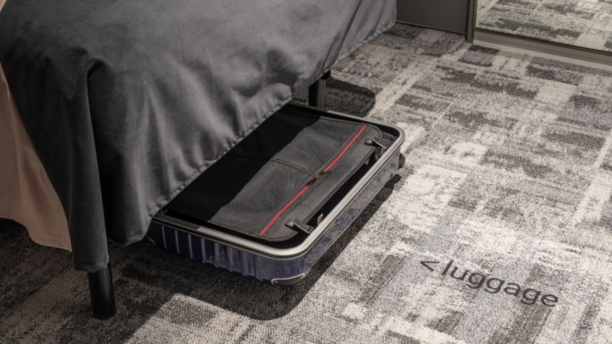Even a large suitcase has enough space under the bed so you can rest assured