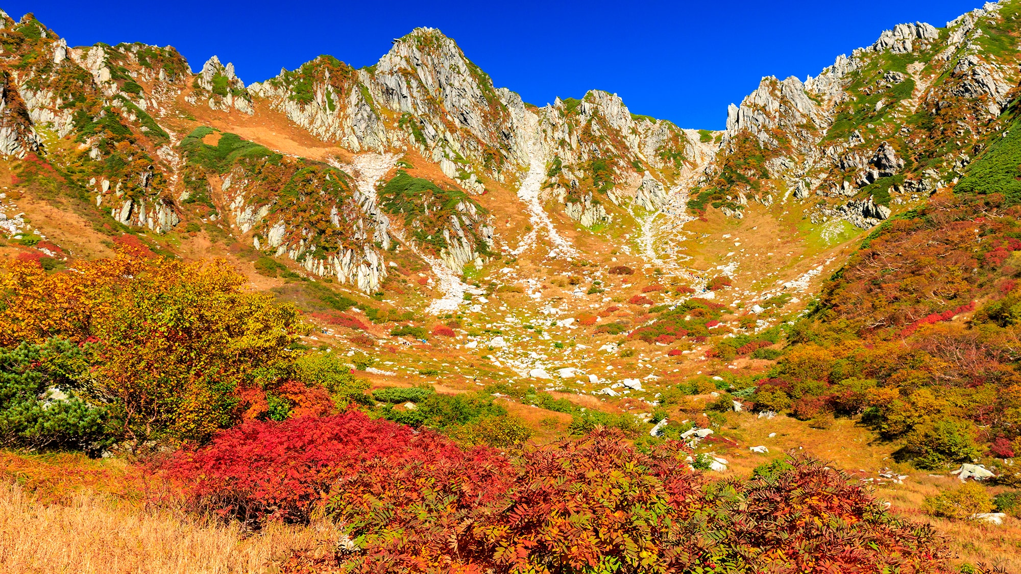 **Sightseeing in the area/Autumn Senjojiki Cirque/Central Alps/Conveniently located just 1 minute walk from the bus stop for the Komagatake Ropeway