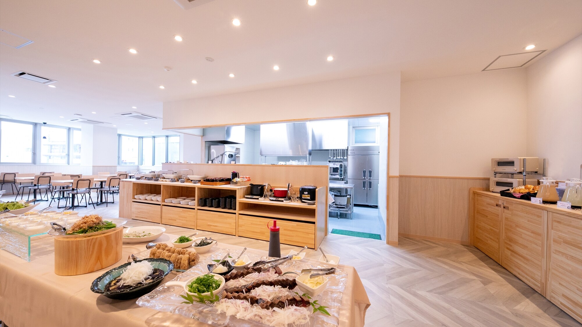 [Breakfast venue] A special Obanzai corner using locally produced ingredients is available every day.