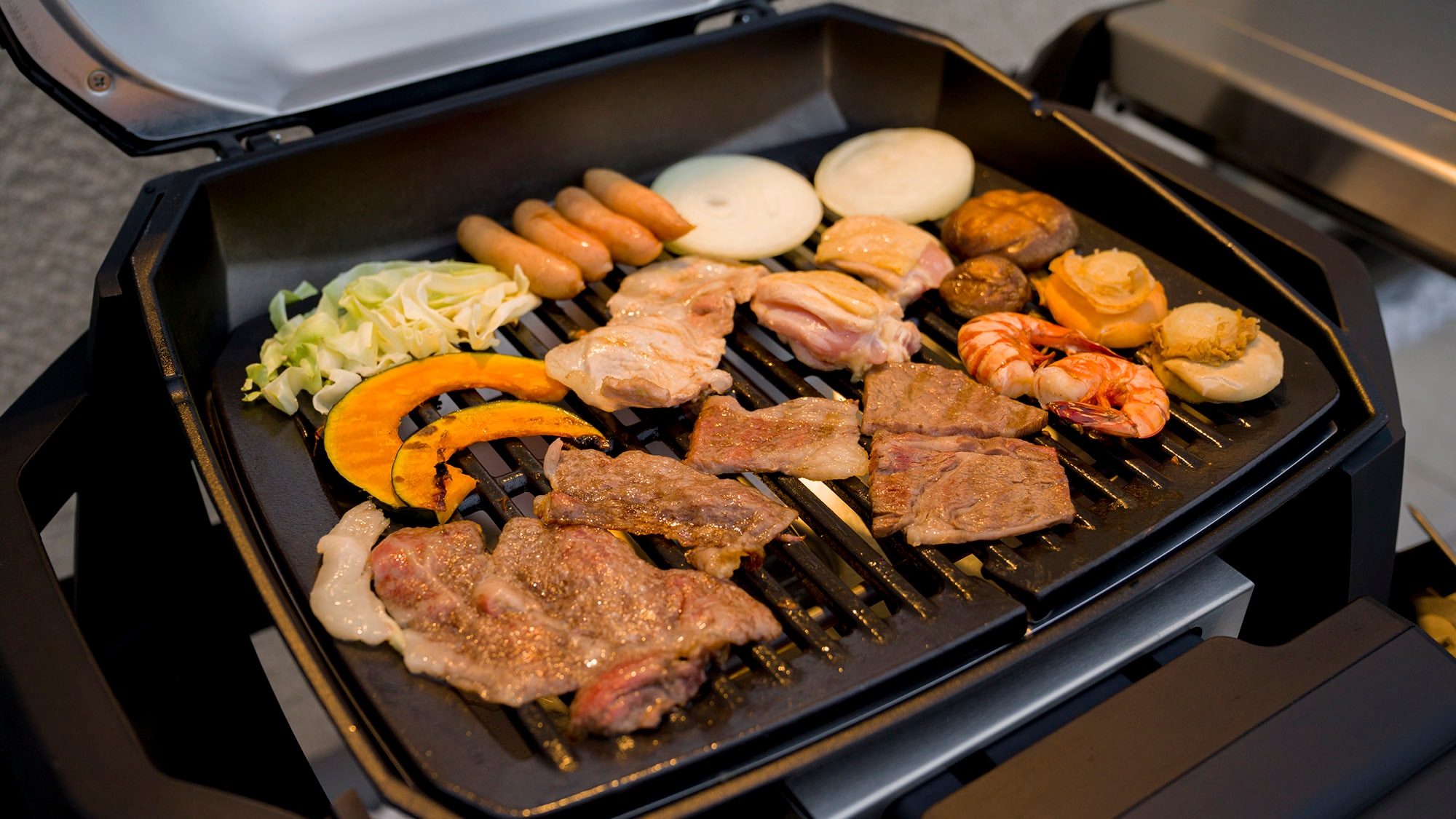 [BBQ with Kazusa beef] Cooking example (Equipment installed varies depending on the room. Please enjoy cooking according to the ingredients.