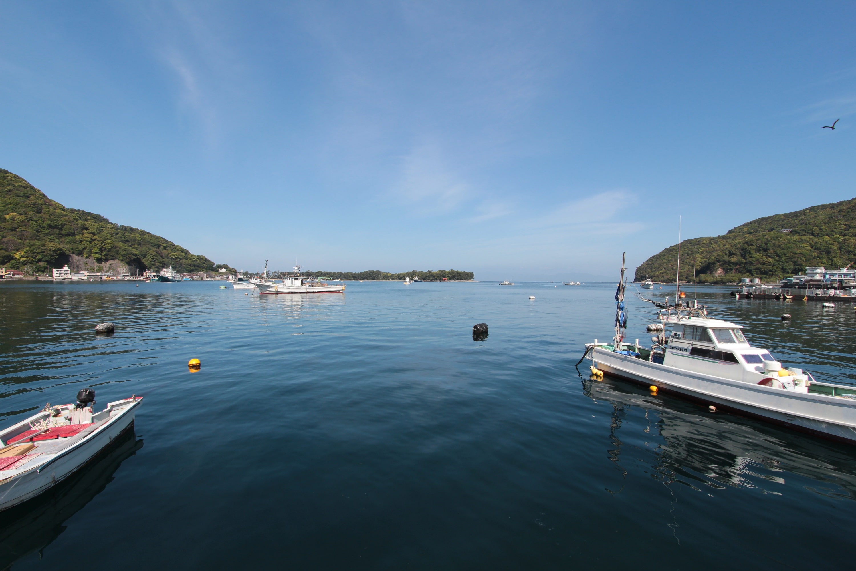 Just 15 steps to the sea! Toda Port spreads out before your eyes