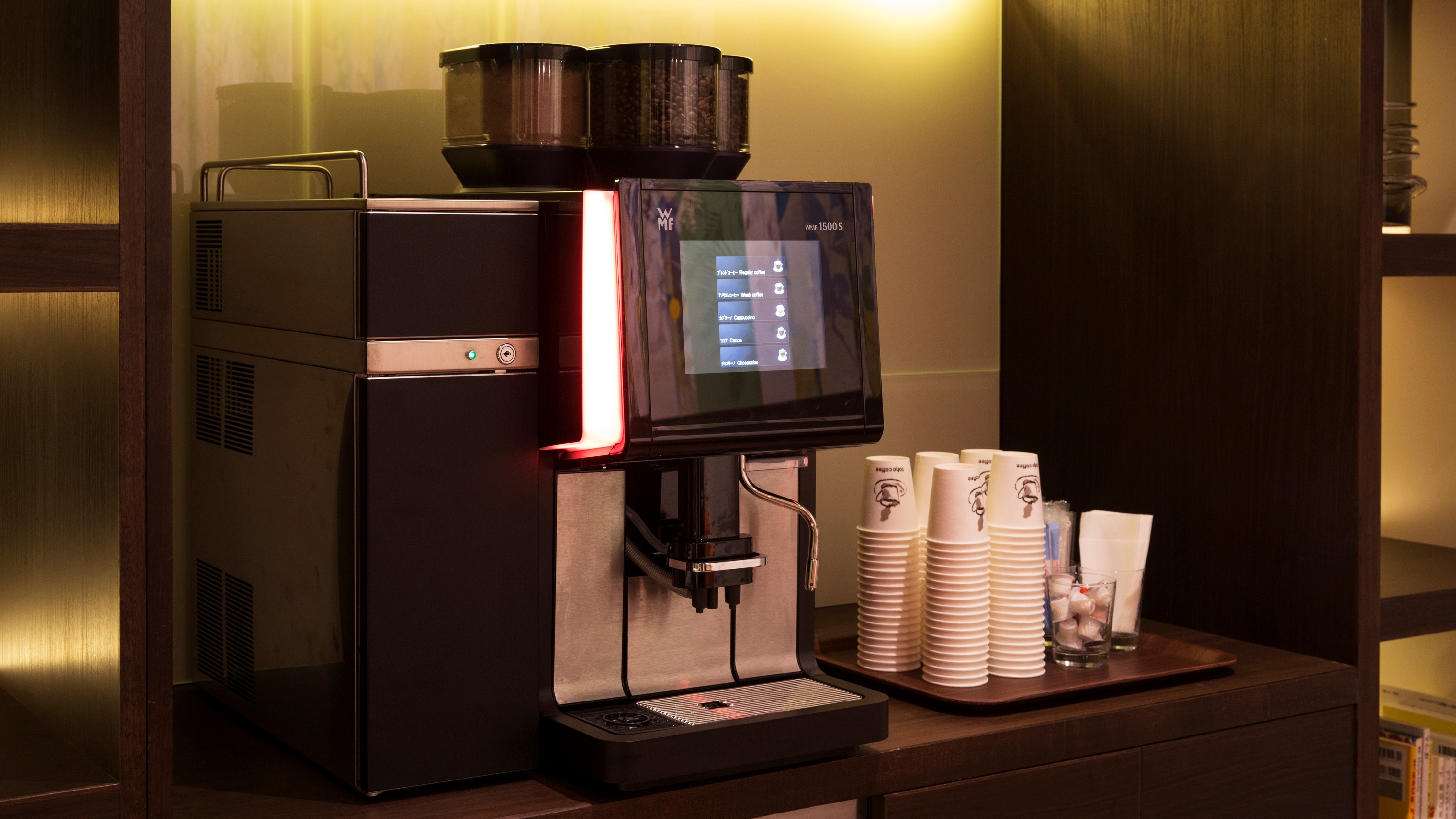 Free coffee machine for hotel guests