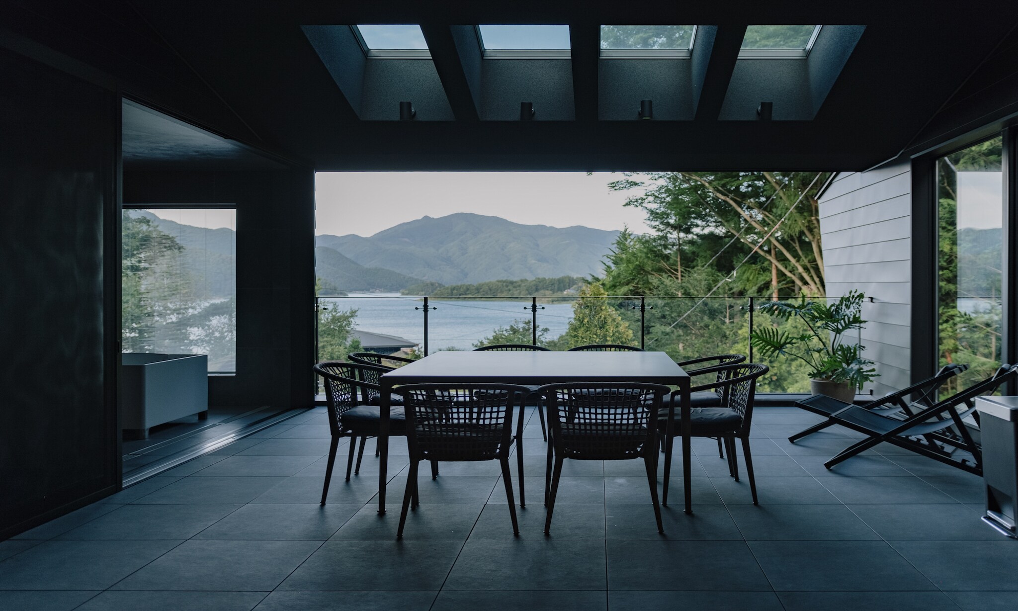 Balcony overlooking Lake Kawaguchi