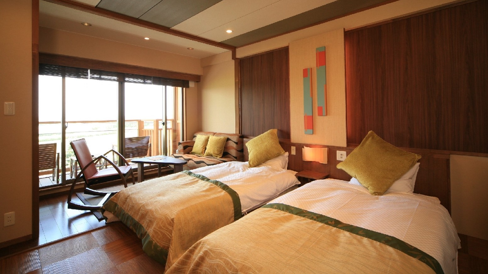 [豆豉亭]日式現代雙床房的例子