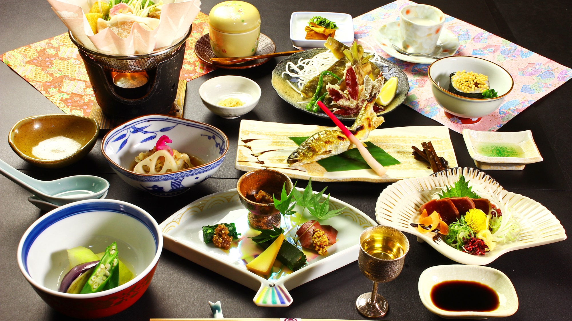 Seasonal Kaiseki: A vibrantly presented seasonal kaiseki meal