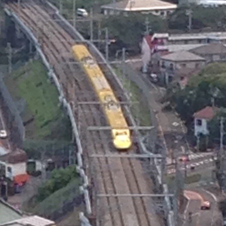 Train view from the room