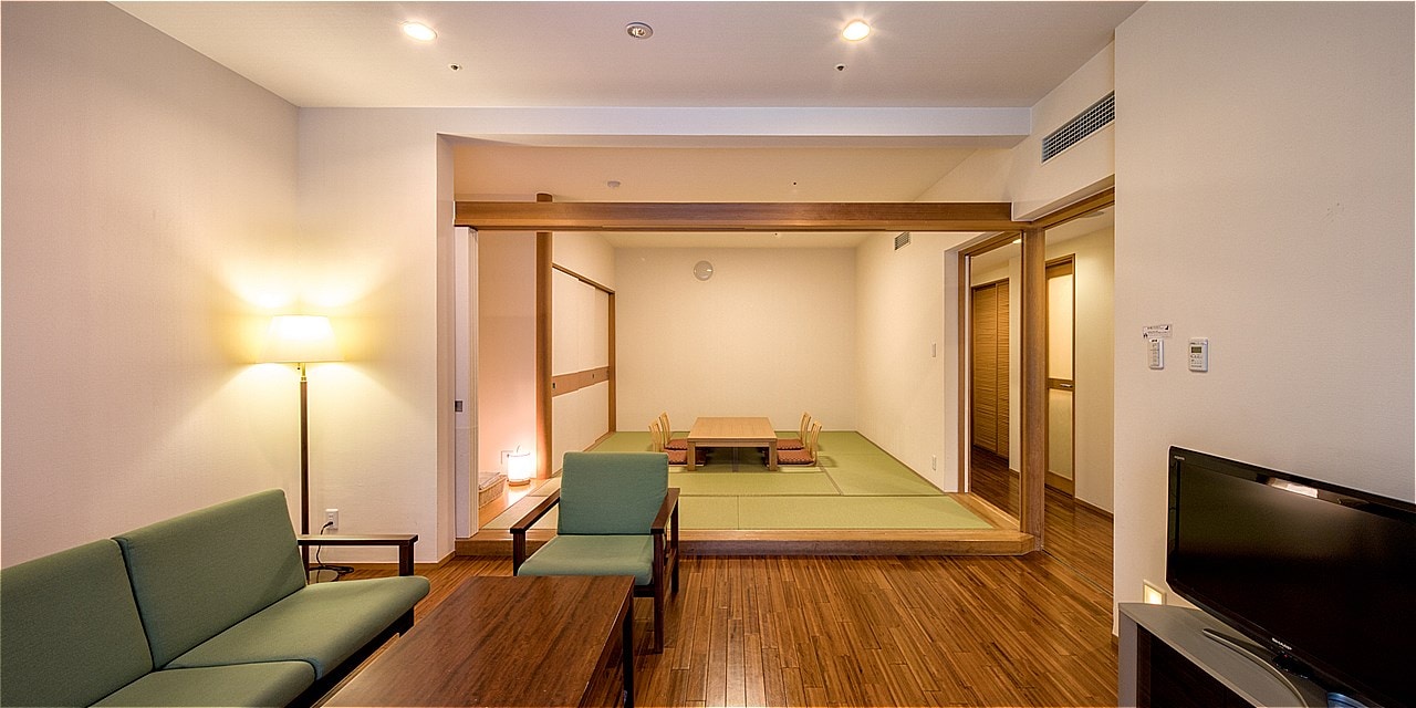 New building Japanese-style room + living room (example)