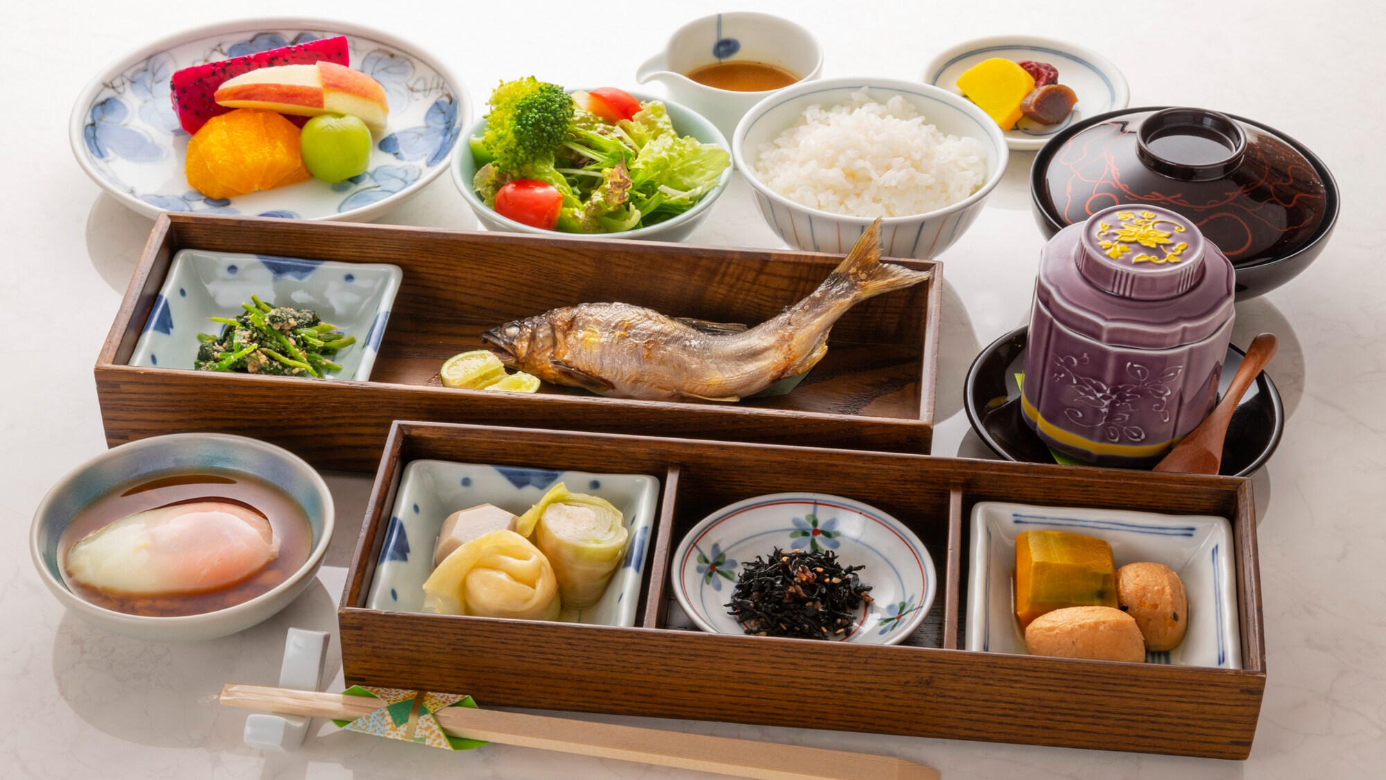 Ví dụ về bữa sáng: Chúng tôi sẽ chuẩn bị bữa sáng kiểu Nhật lành mạnh.