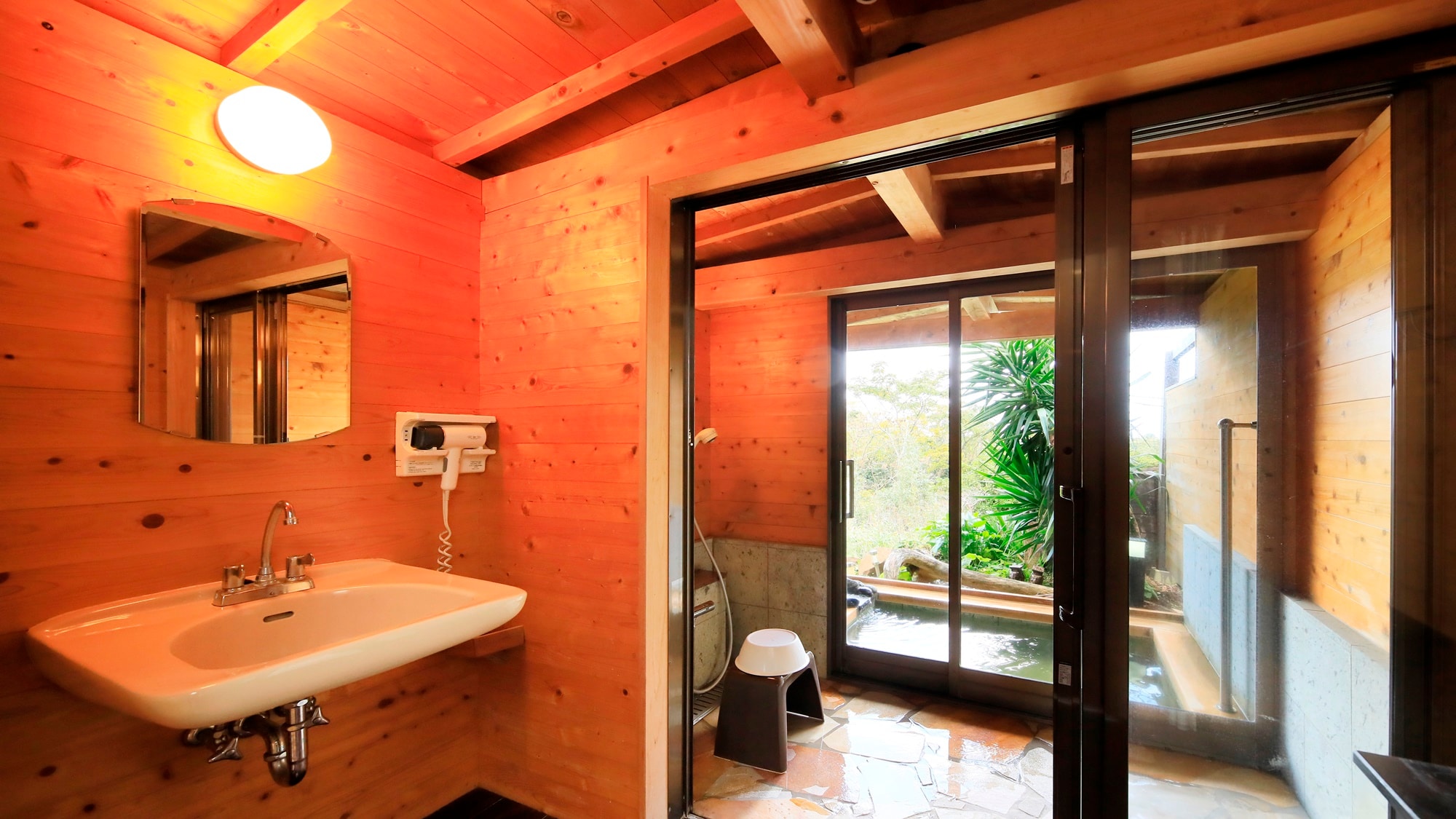 Guest room with open-air bath (B-2) | Dressing room