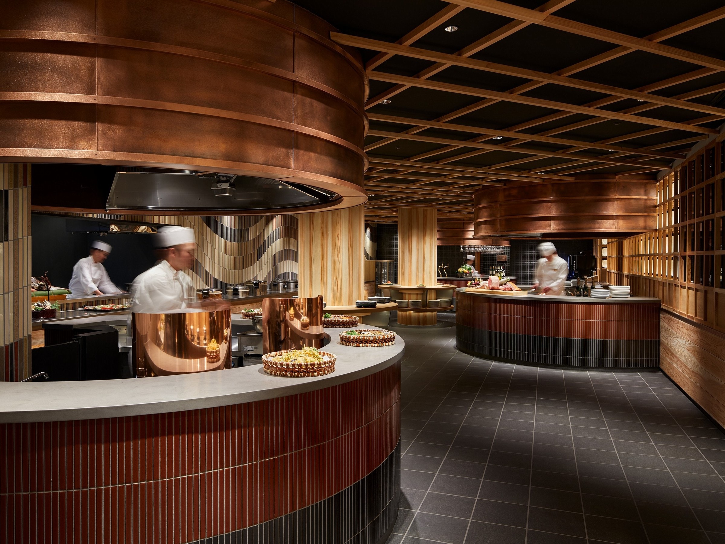 [8 million dining] Open kitchen that offers tempura, grilled local vegetables, Kumamoto ramen, etc.