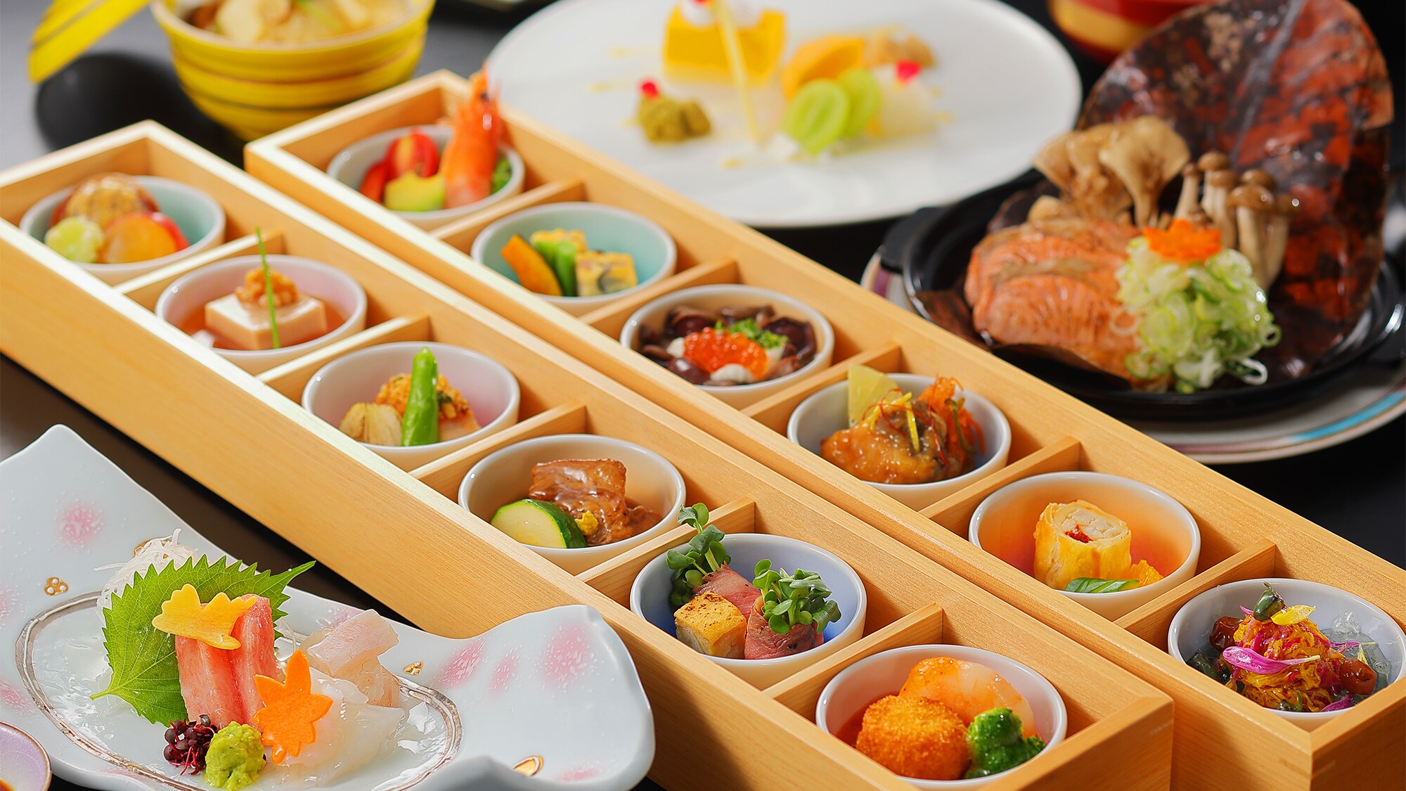 Hidangan kaiseki musiman yang lezat