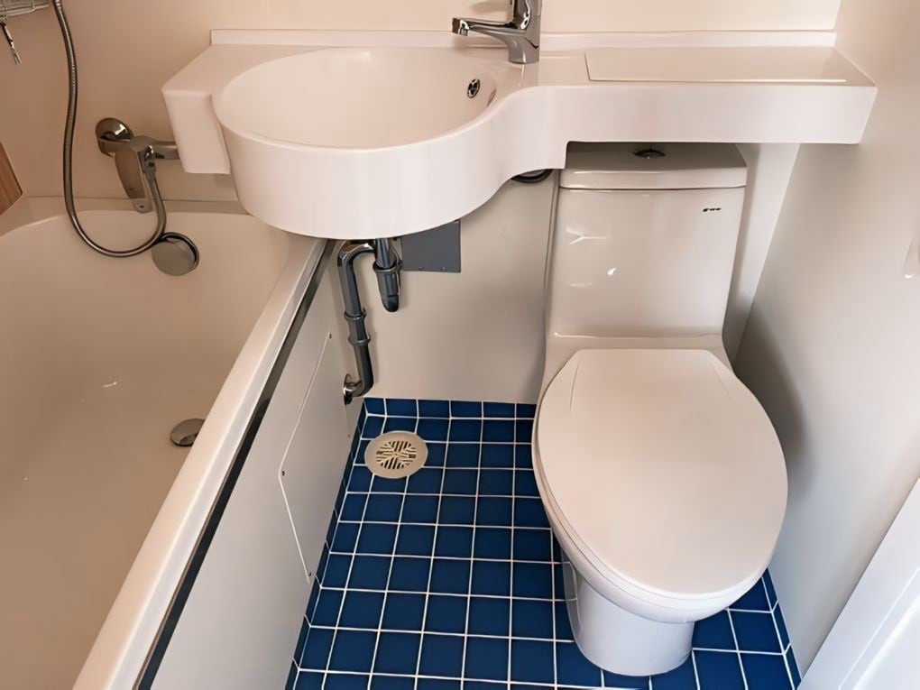 Bath and toilet