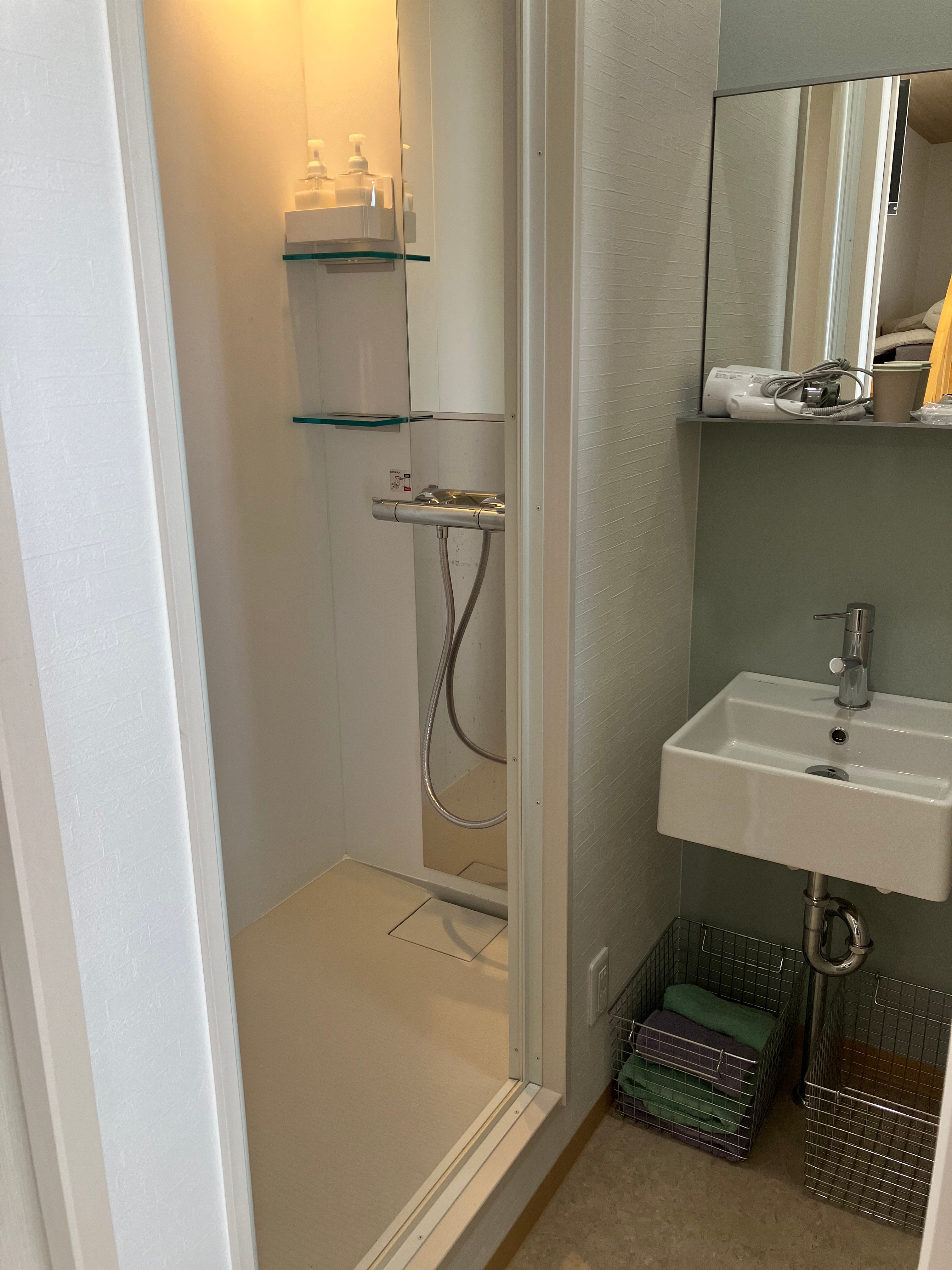 Trailer house shower room