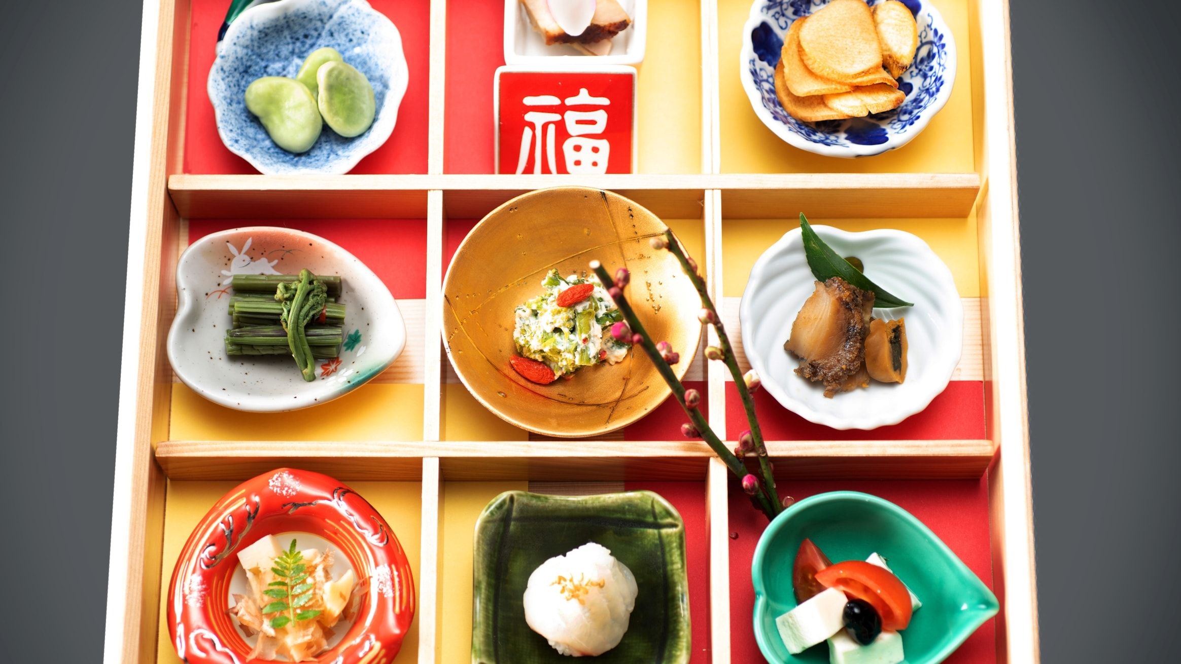 All 9 appetizers that look beautiful are homemade by Minoya♪ Please enjoy them carefully!