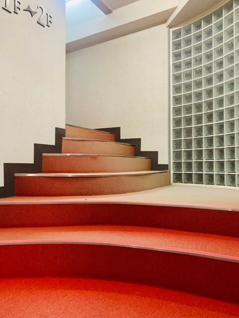 Showa retro red stairs