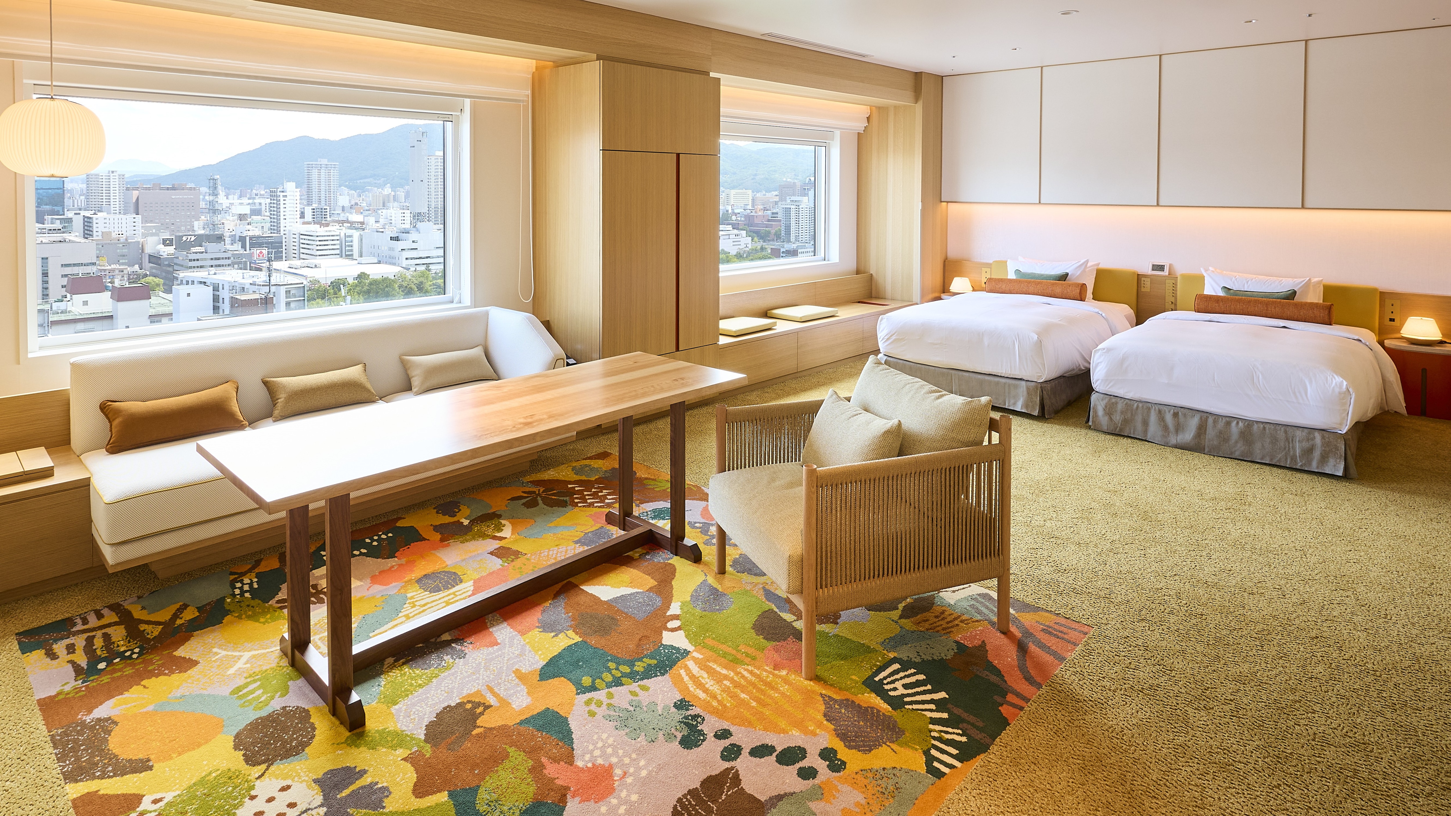 Kamar tamu lantai atas [Lantai Plaza] Plaza Twin (gaya suite) 53,9 meter persegi = Bebas rokok =