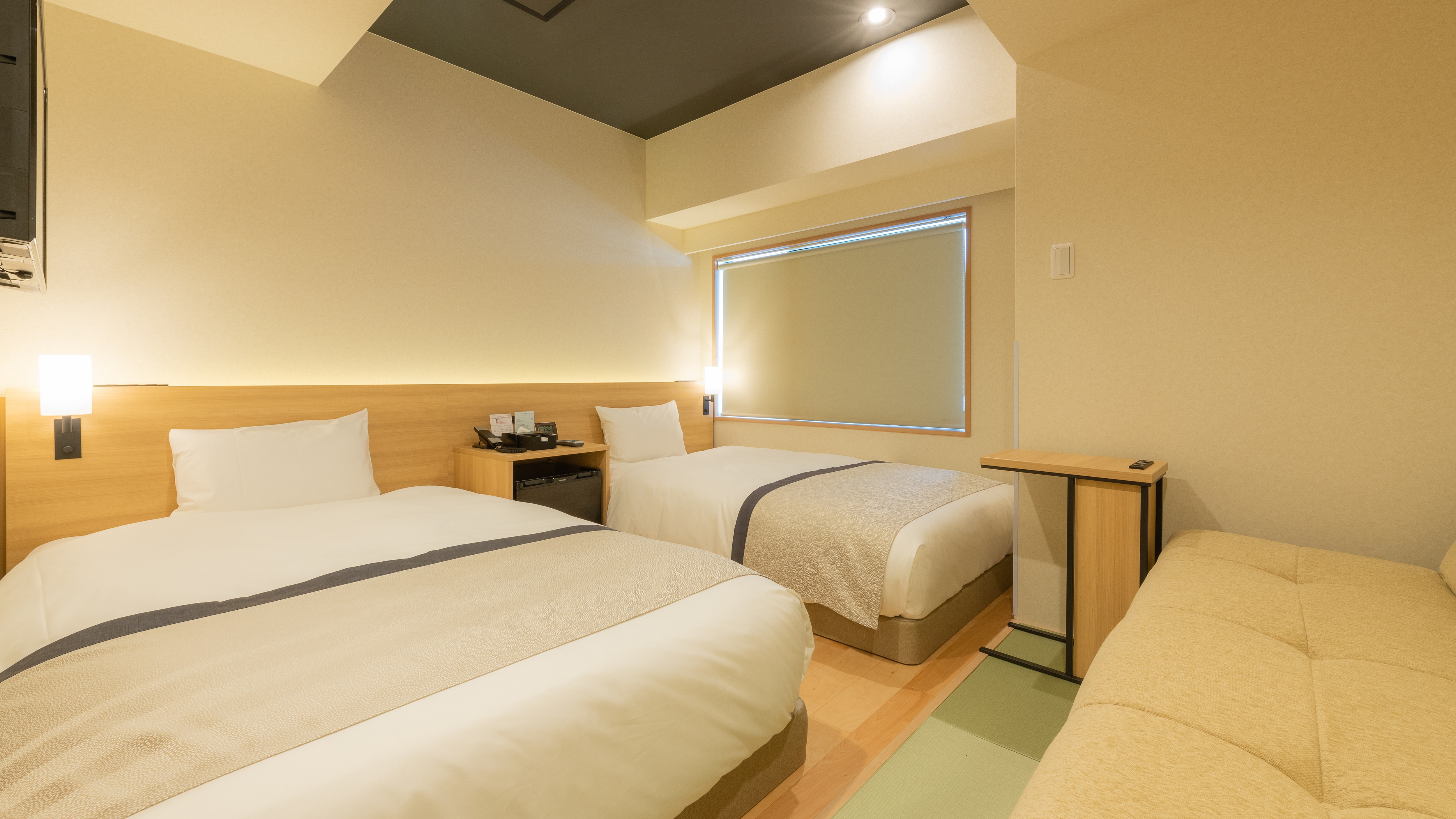 Japanese modern twin / triple (18㎡) 120cm & times; 195cm 2 beds + sofa bed