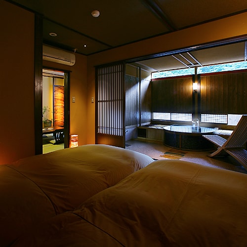 Japanese-Western style room with open-air bath "Yamabiko"