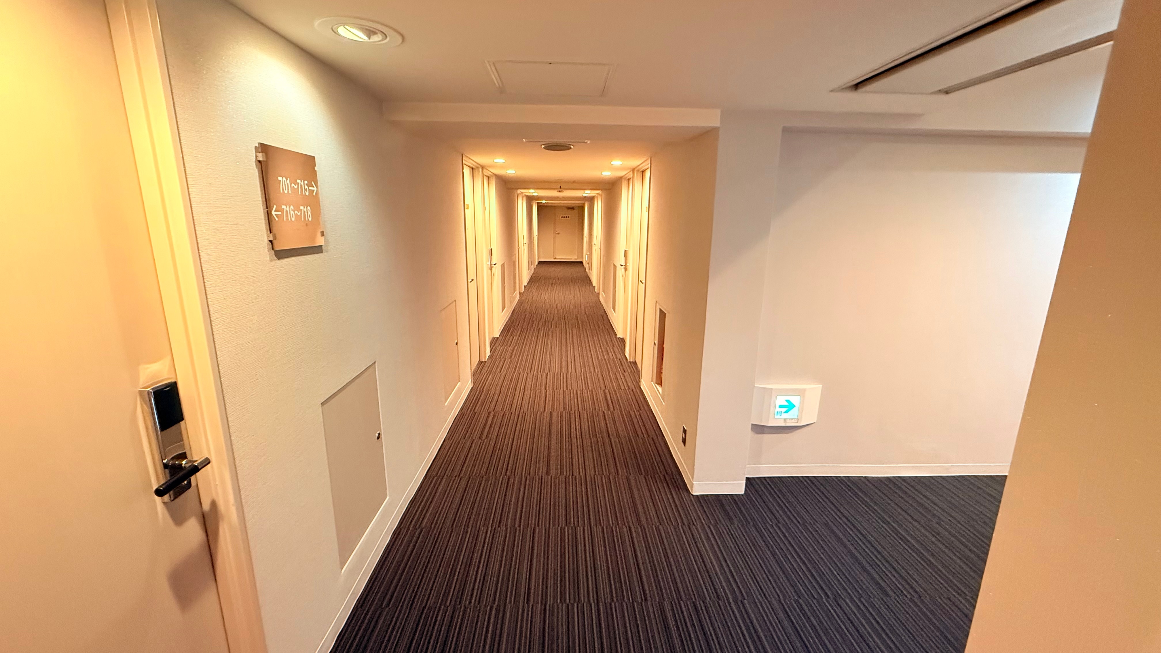 Guest room floor corridor