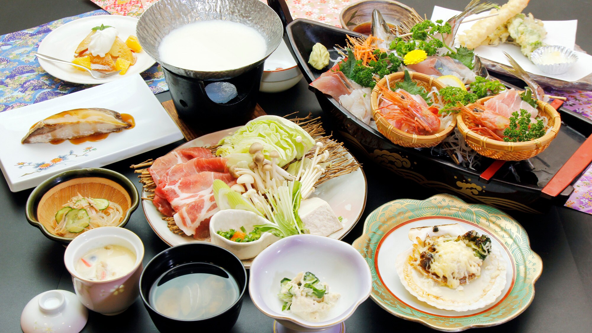 ◆Seafood gourmet course◆Enjoy plenty of fresh seafood and other locally produced ingredients♪