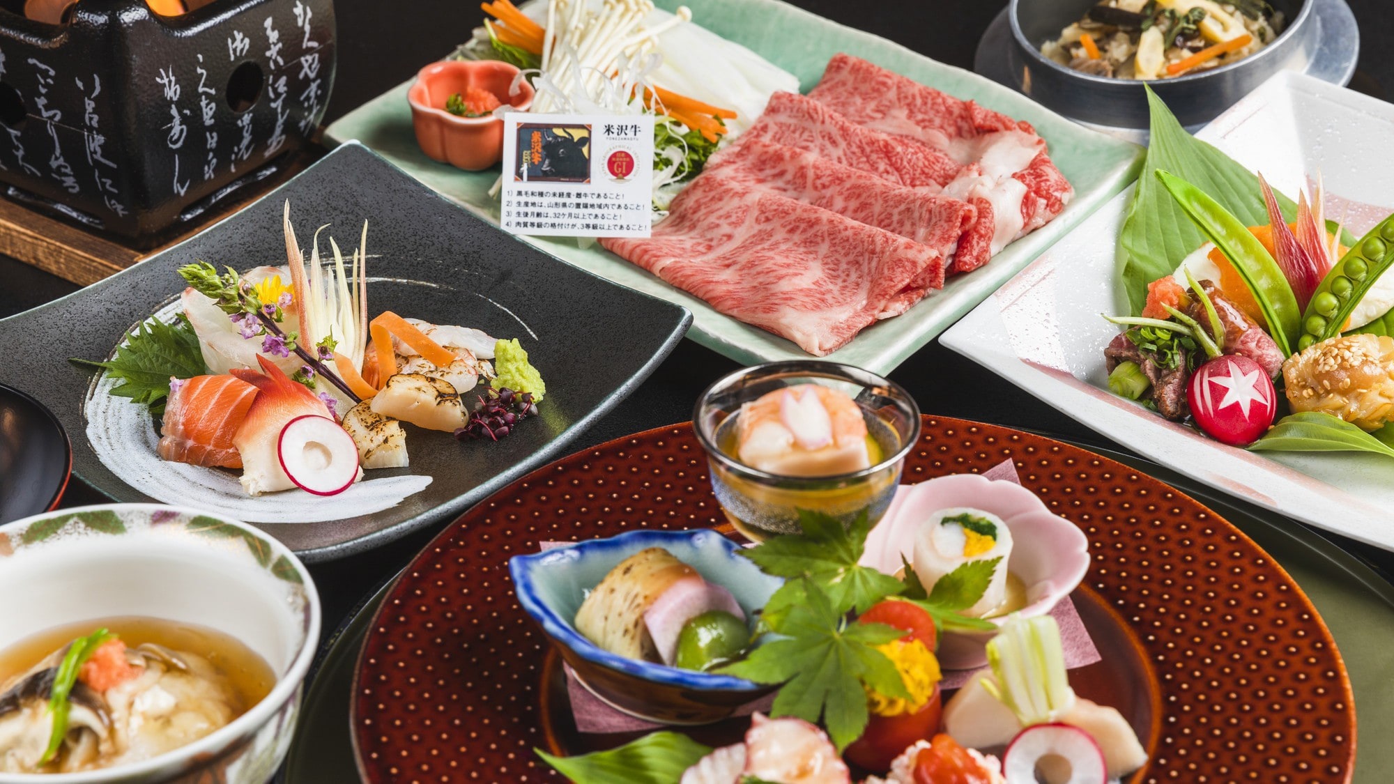 [Seasonal Standard] You can choose one Yonezawa beef main dish♪ *The image is shabu-shabu