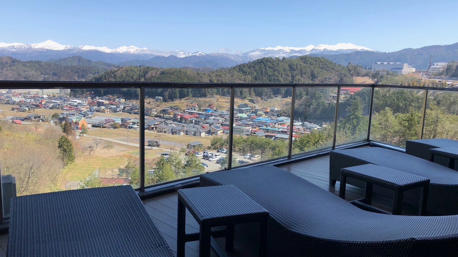 View from the terrace of the hot spring building