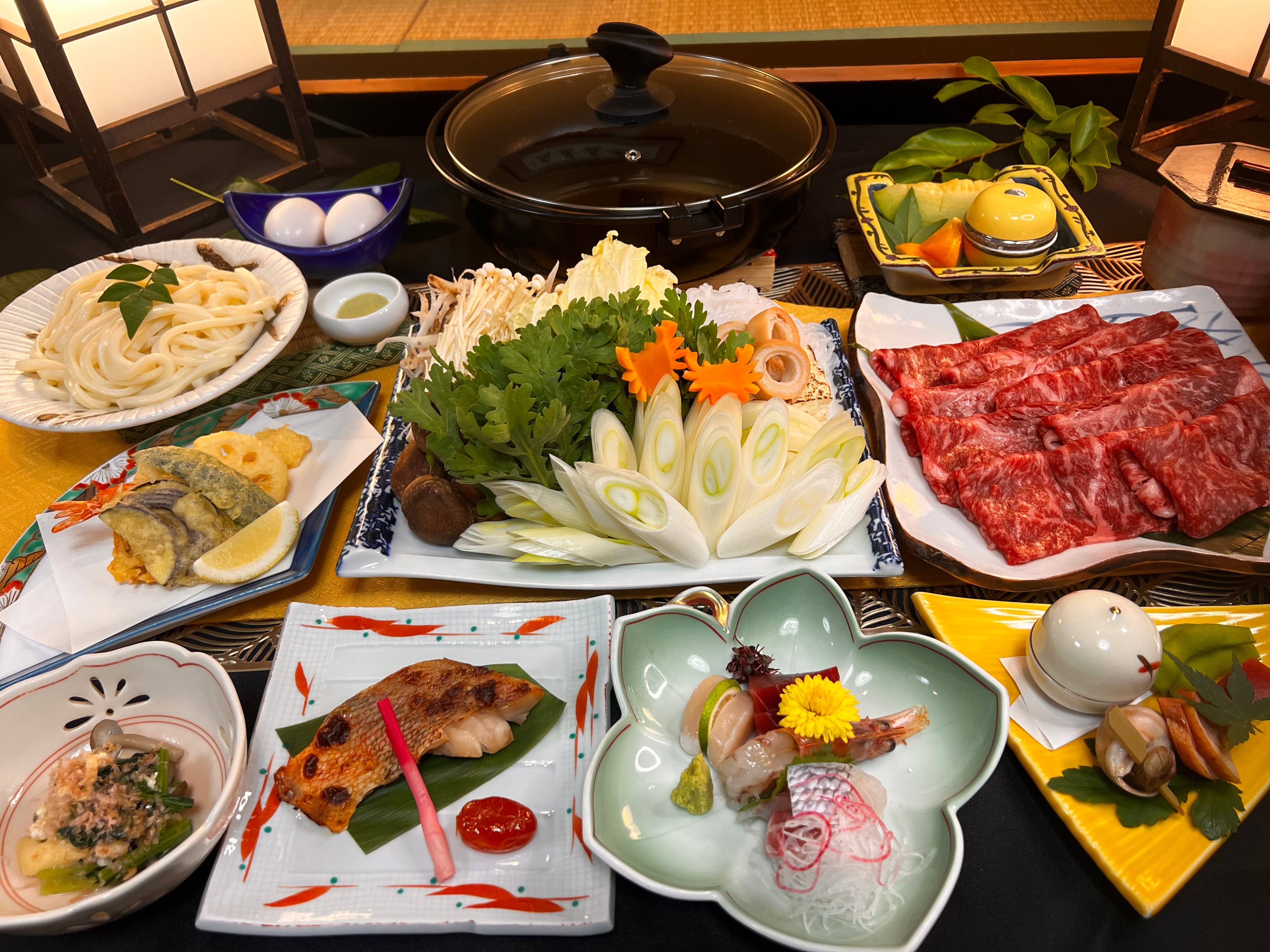 Japanese Black Beef Sukiyaki Course