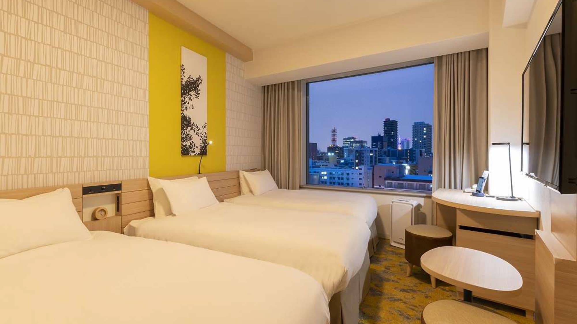 [Phòng ba người tiêu chuẩn (21㎡)] Tầng: Tầng 5-8 (tất cả các phòng đều không hút thuốc)