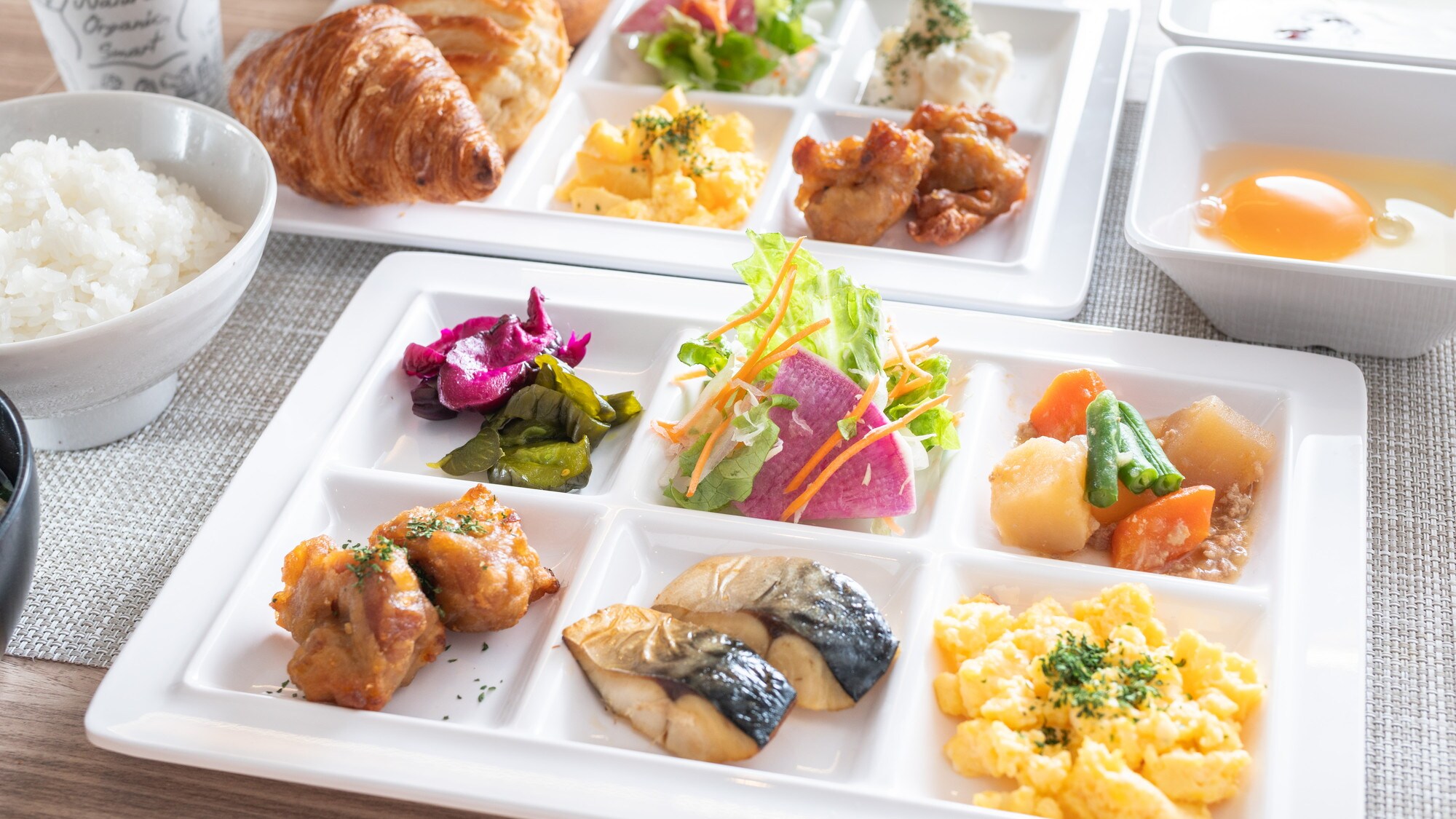 The side dishes change daily! We have a wide selection to satisfy both Japanese and Western food lovers.