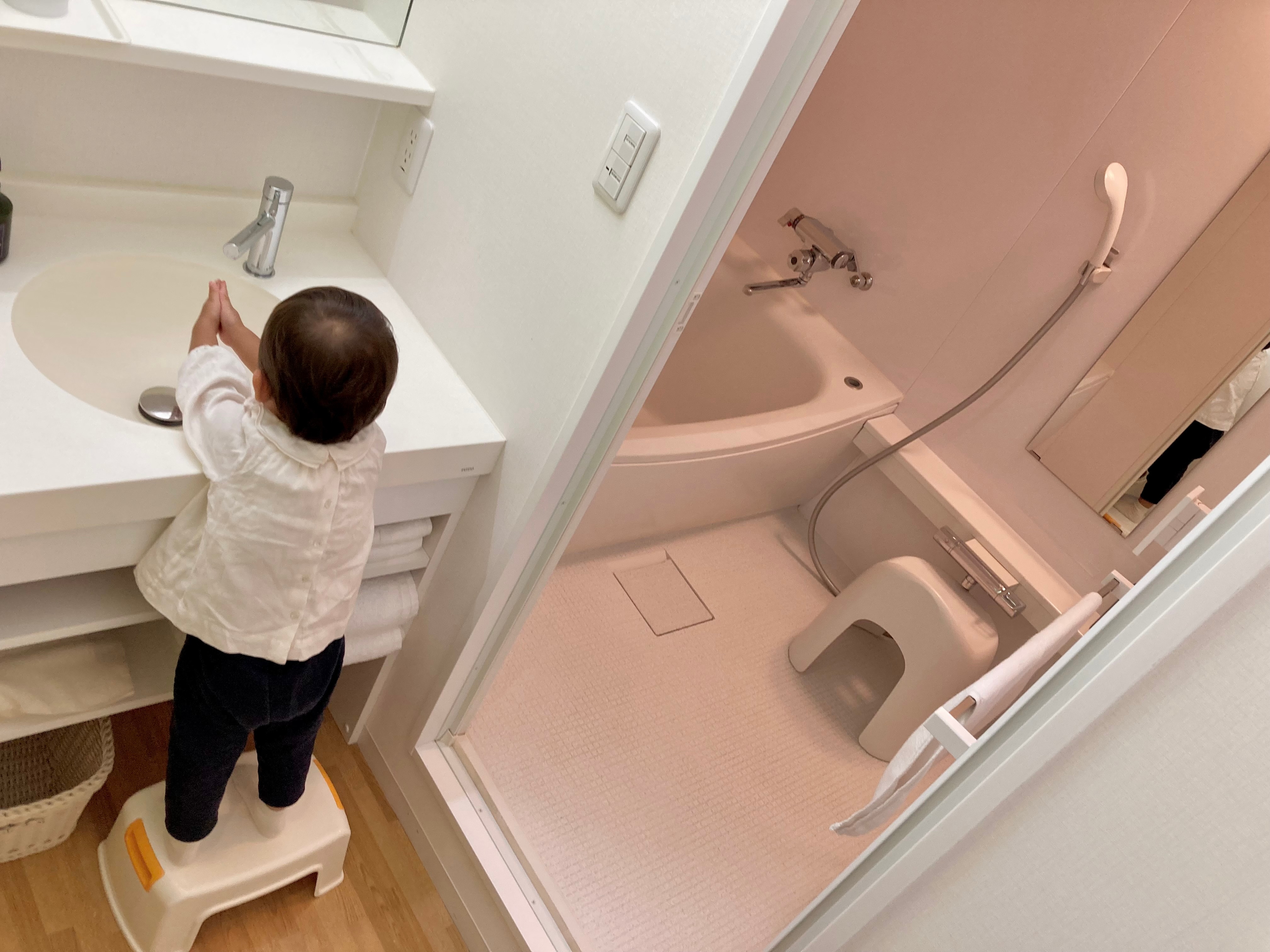 ห้องเทรโนแฟมิลี่ทวิน ◆ห้องน้ำพร้อมพื้นที่ซักล้างสำหรับเด็กเล็ก