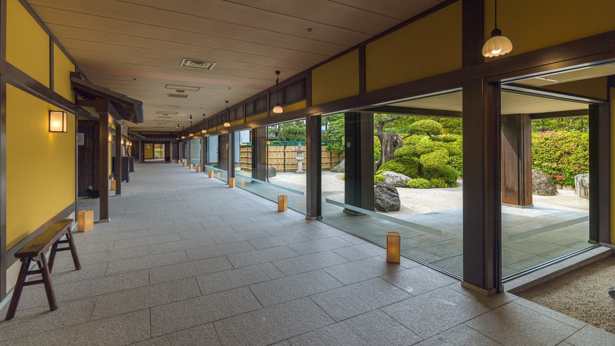 Stone-paved corridor